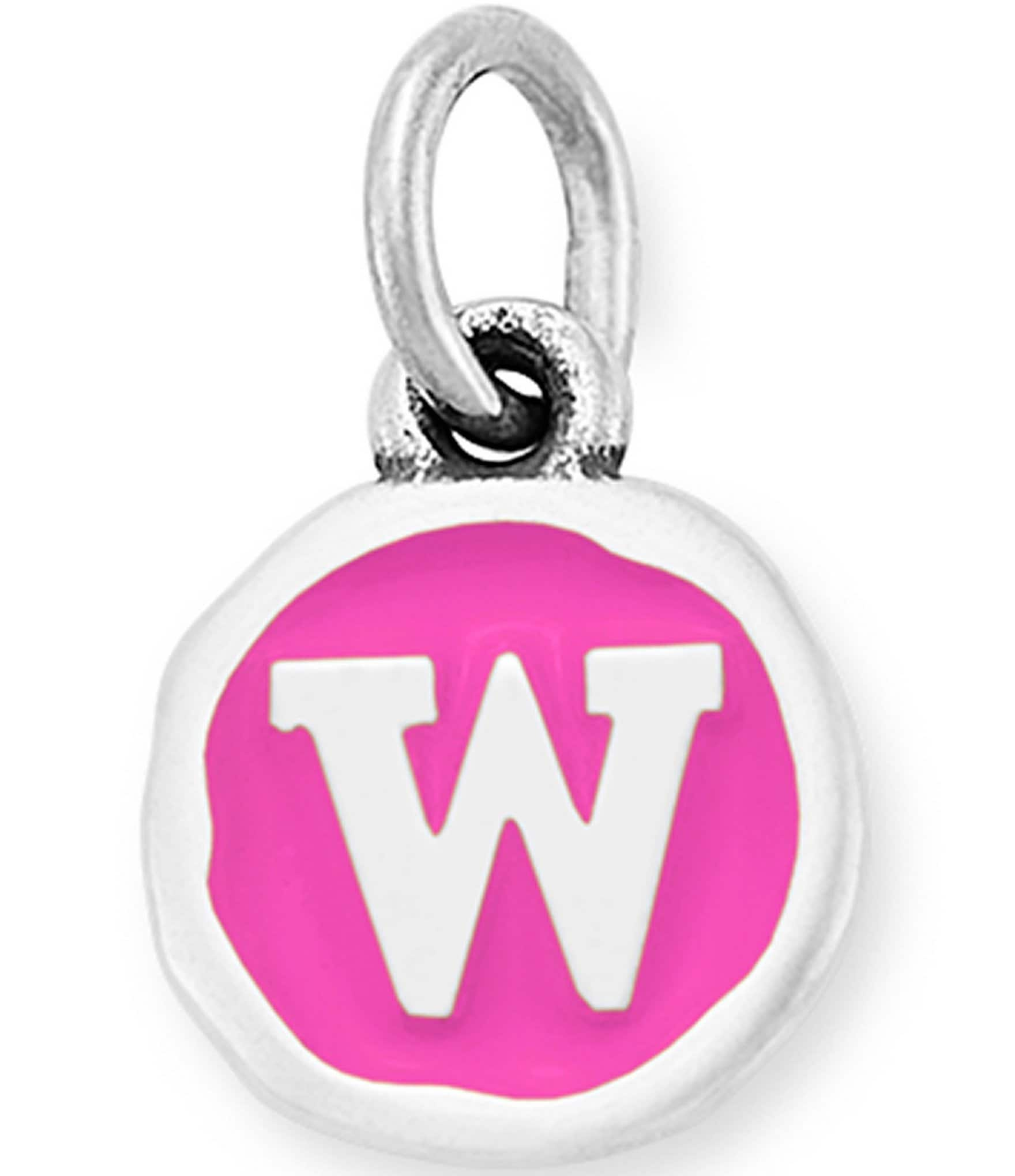 James Avery Enamel Dark Pink Initial Charm