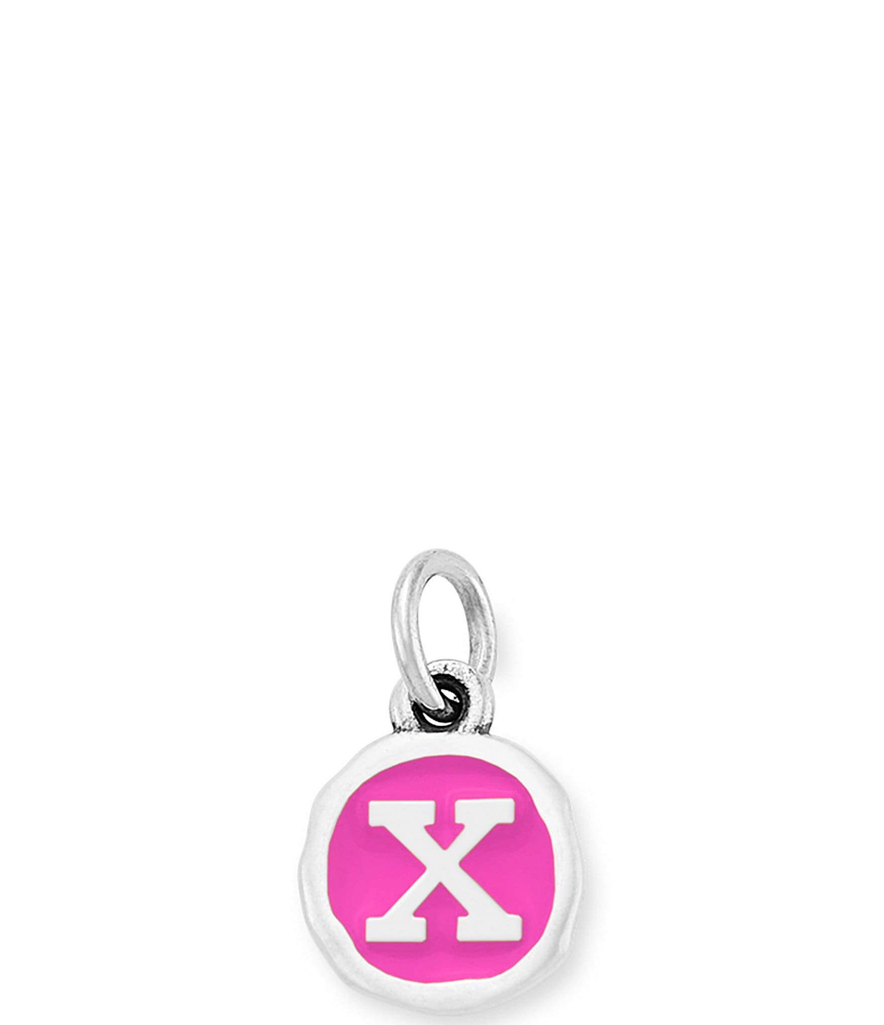 James Avery Enamel Dark Pink Initial Charm