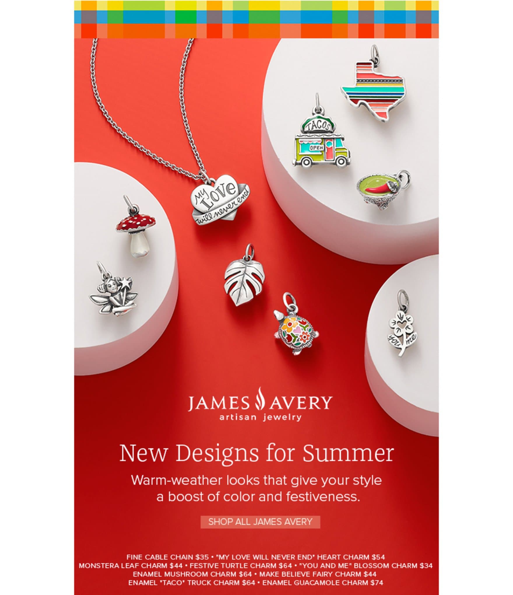 James Avery Enamel Festive Turtle Charm