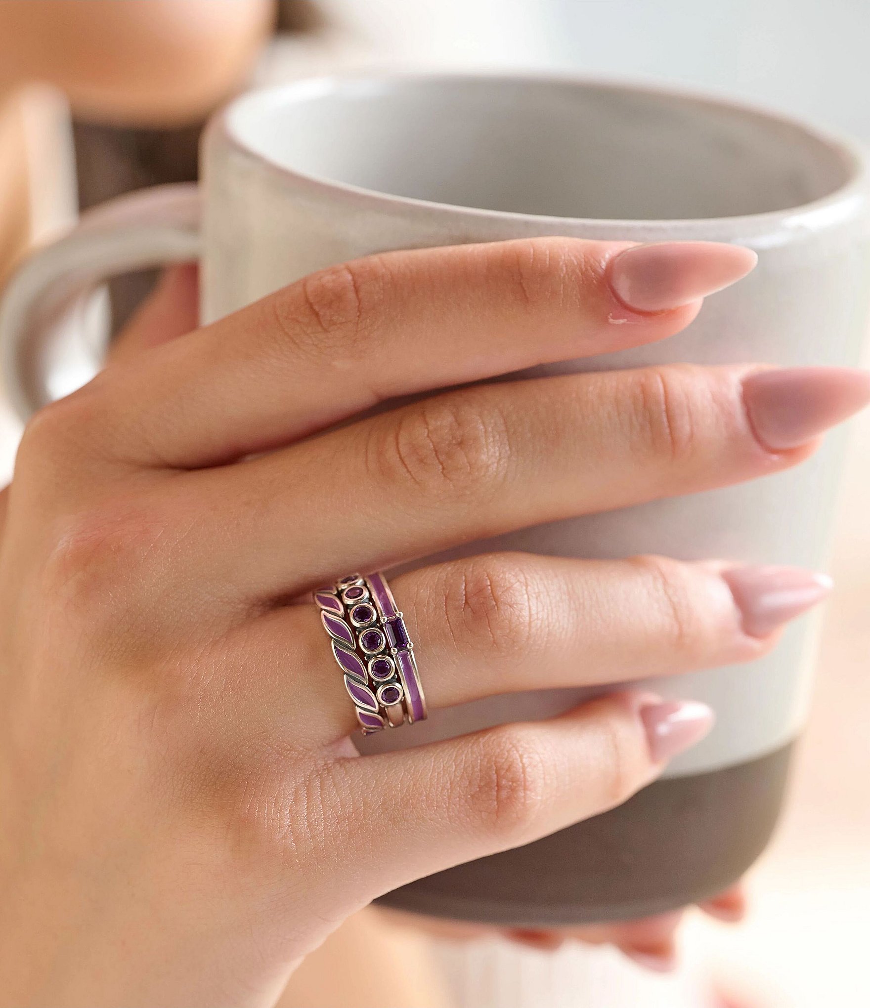 James Avery Enamel Gemstone Stacker Ring