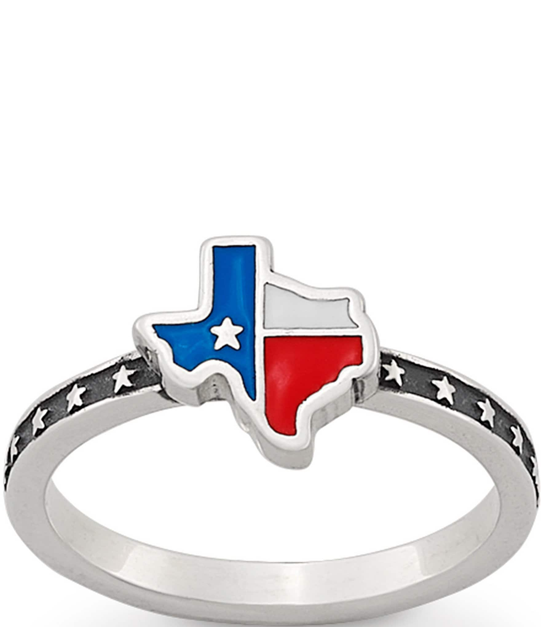 James Avery Enamel Lone Star State Band Ring