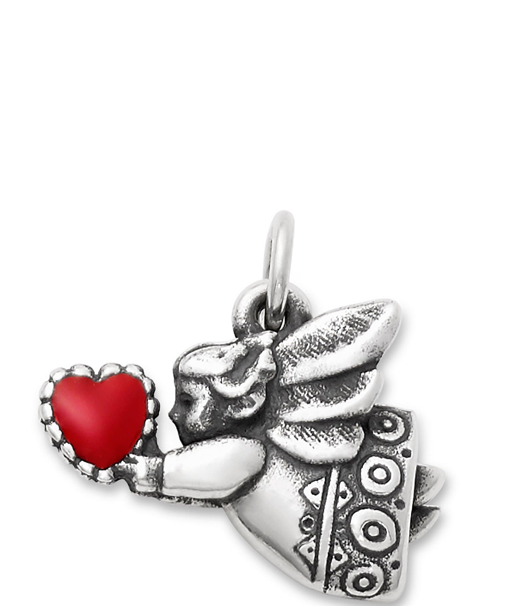Sterling Silver Heart Red Enamel Mouse Trap Cute Retro Charm