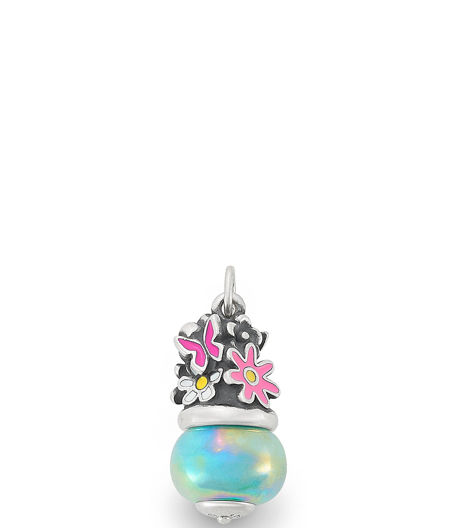 James Avery Enamel Mini Flowers Art Glass Bead Charm