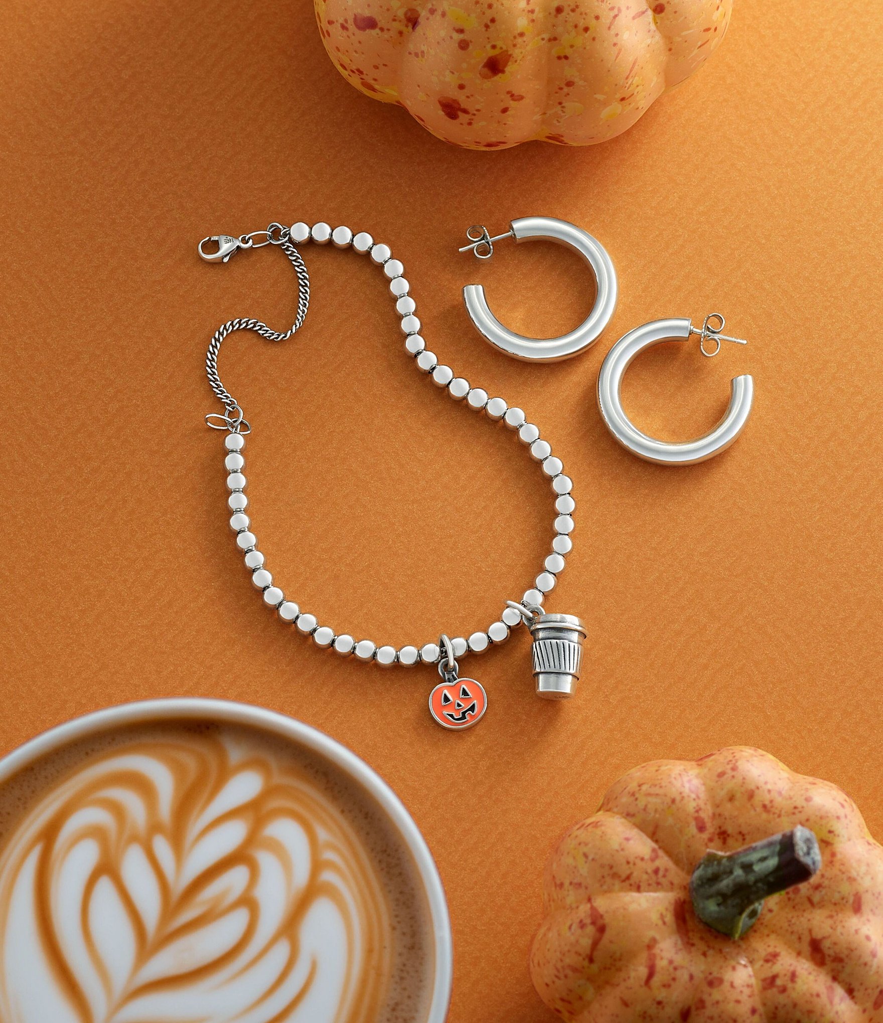 James Avery Enamel Mini Pumpkin Charm