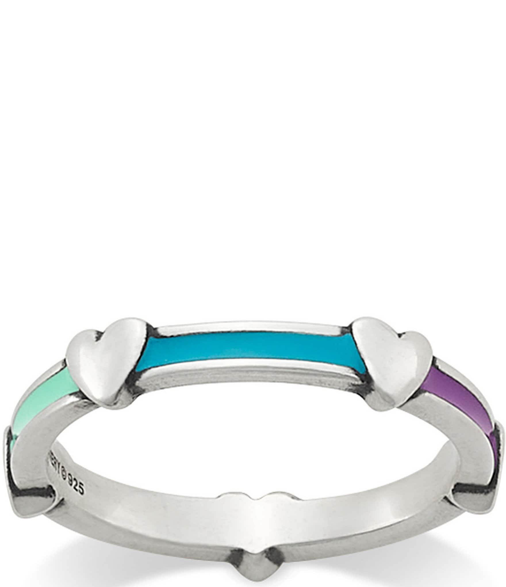 James Avery Enamel Multi Hearts Band Ring