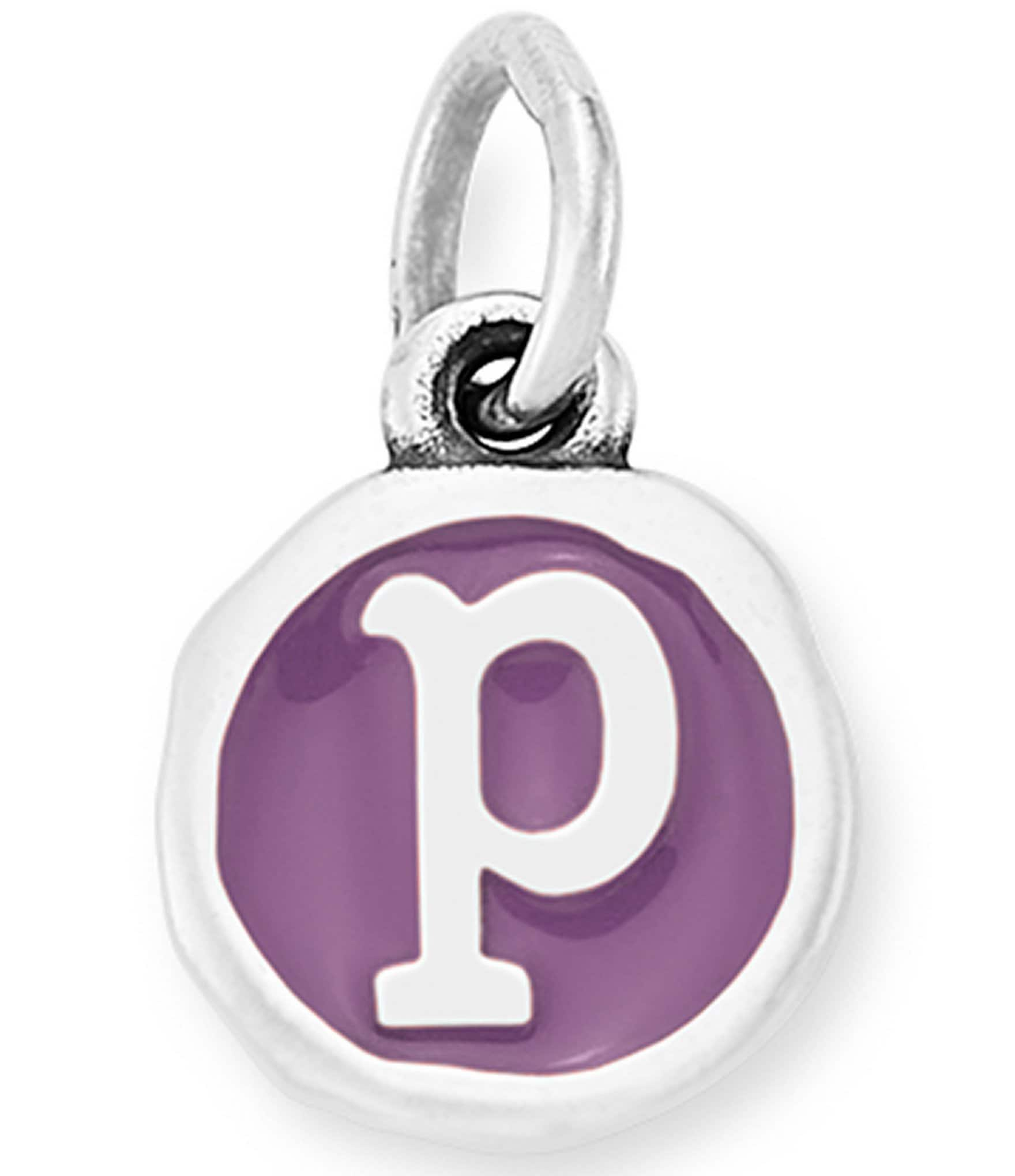 James Avery Enamel Purple Initial Charm