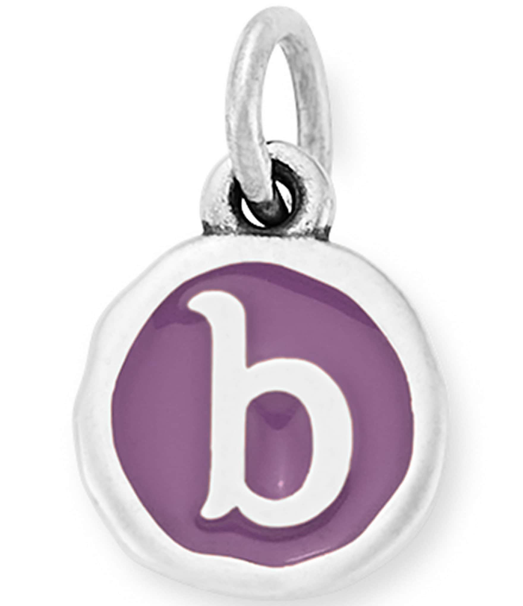 James Avery Enamel Purple Initial Charm