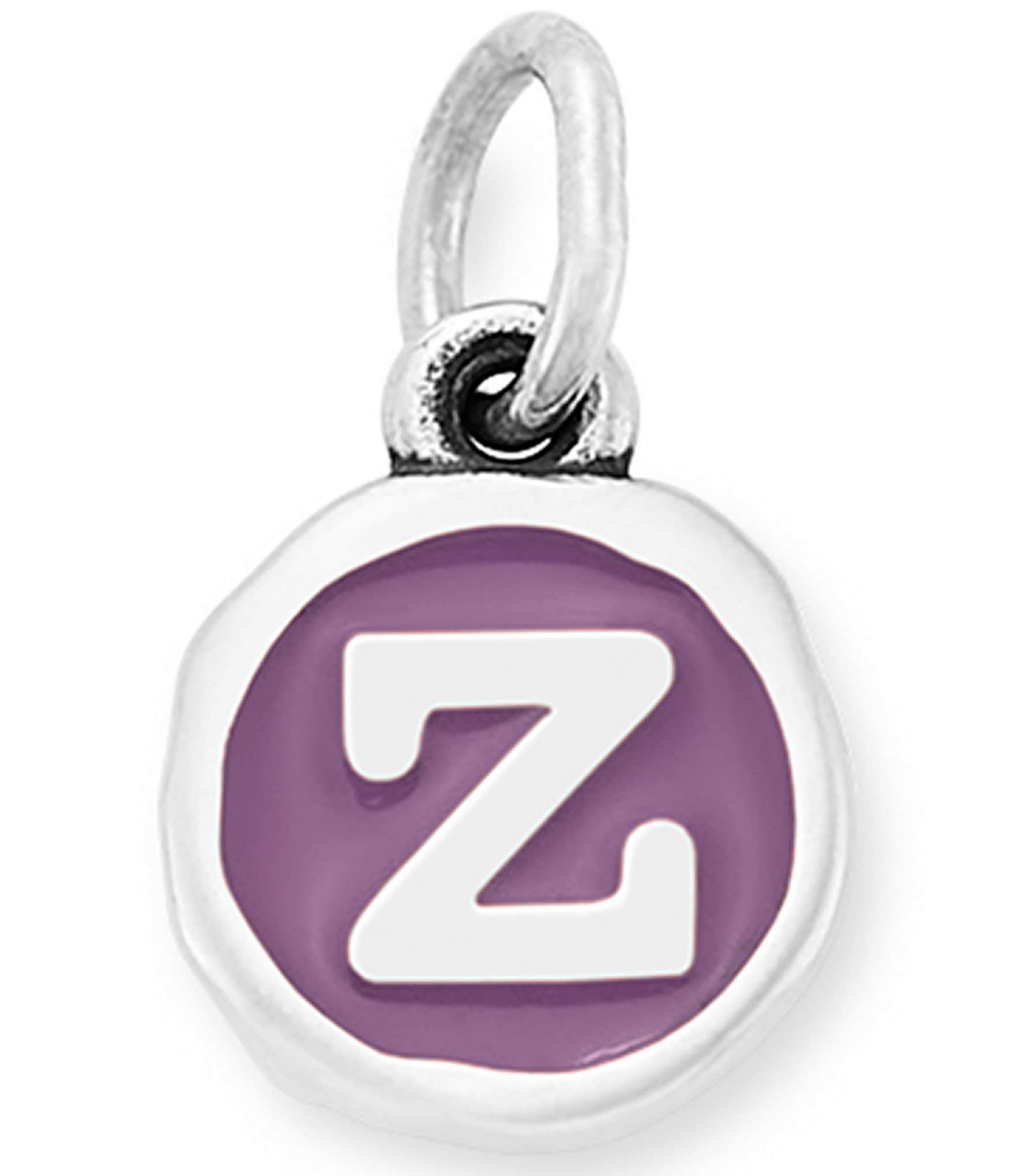 James Avery Enamel Purple Initial Charm