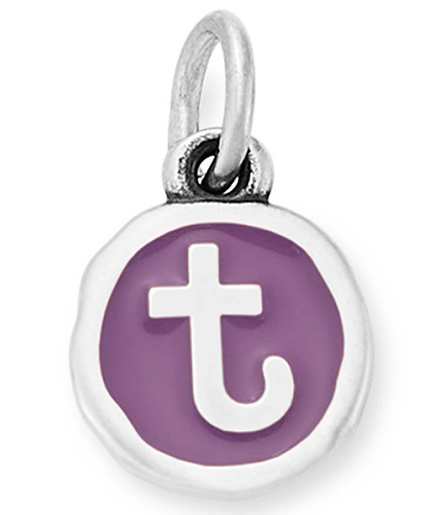 James Avery Enamel Purple Initial Charm