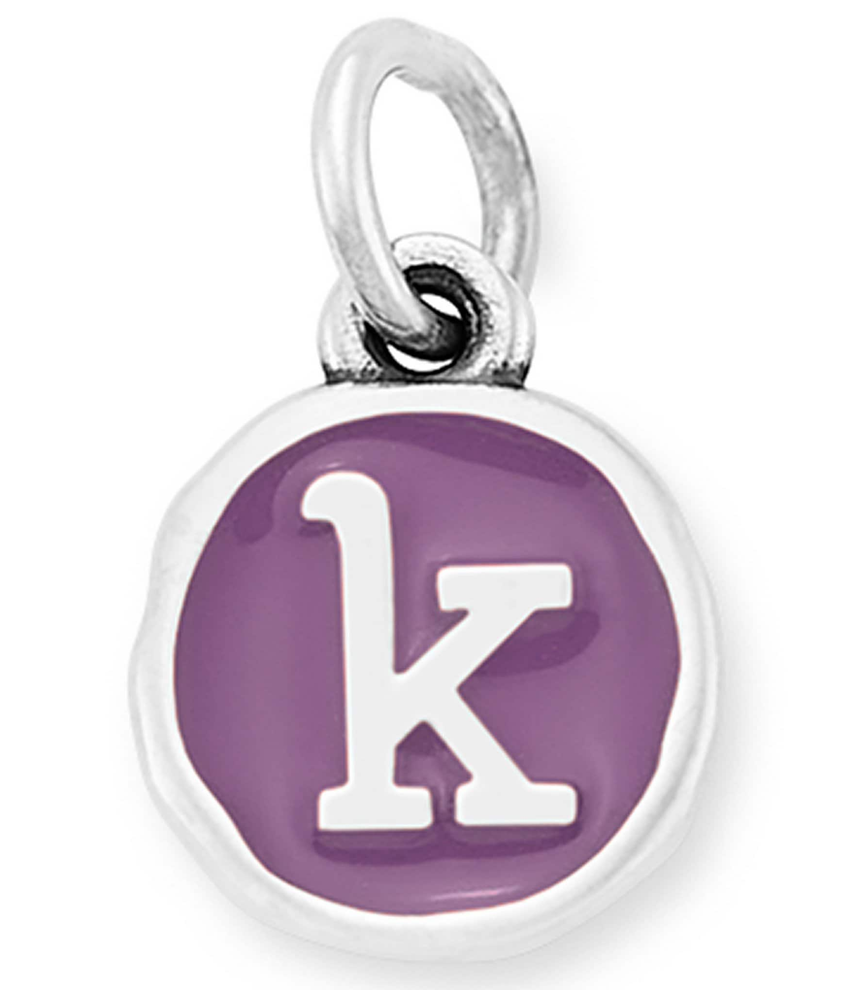 James Avery Enamel Purple Initial Charm