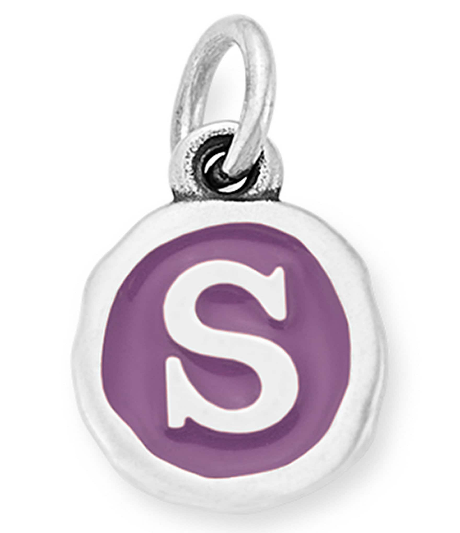 James Avery Enamel Purple Initial Charm