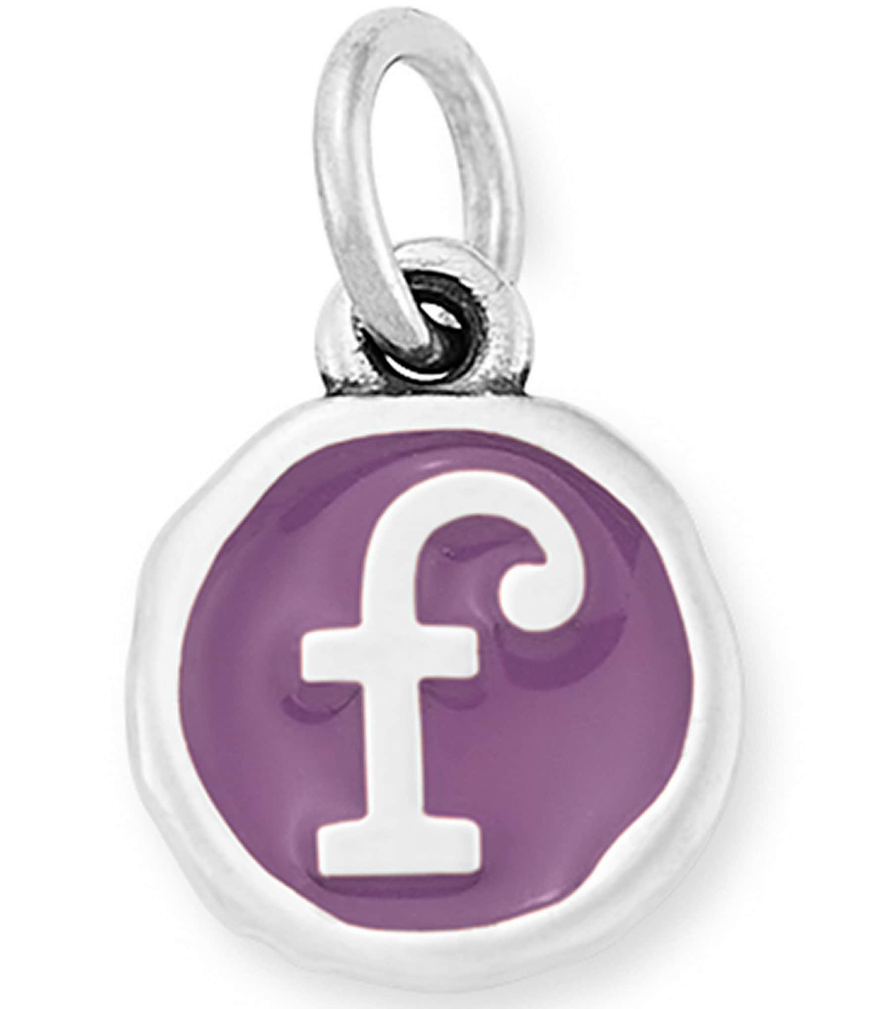 James Avery Enamel Purple Initial Charm