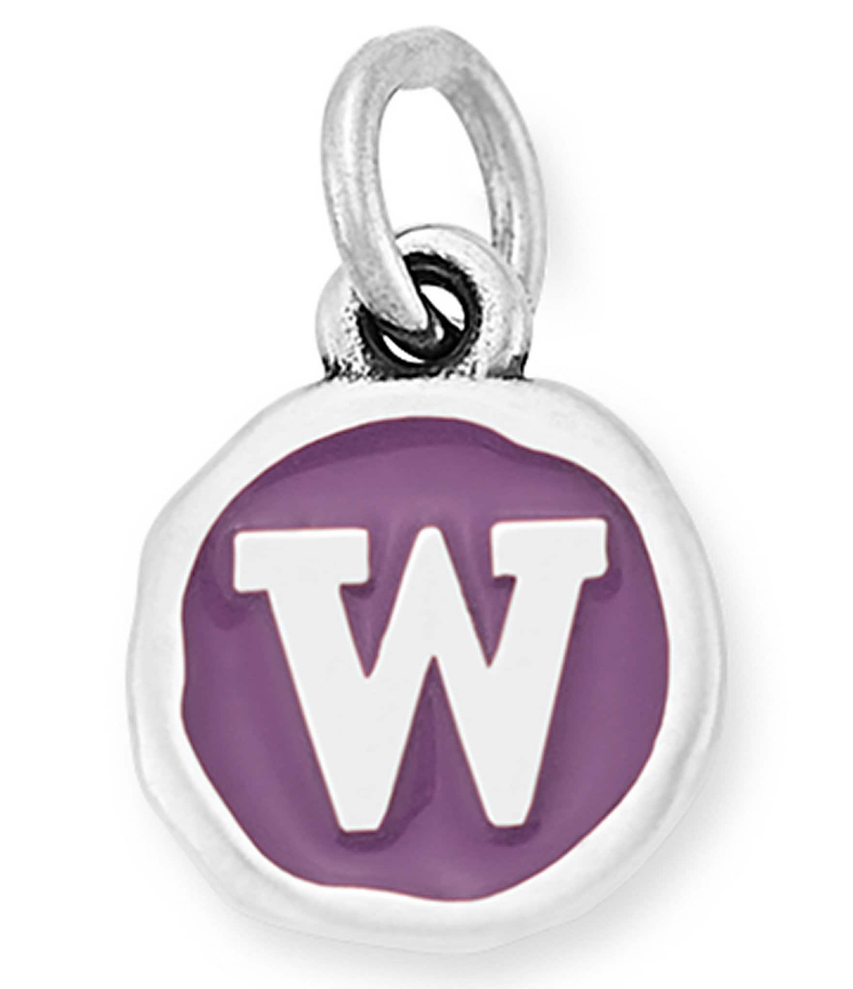 James Avery Enamel Purple Initial Charm