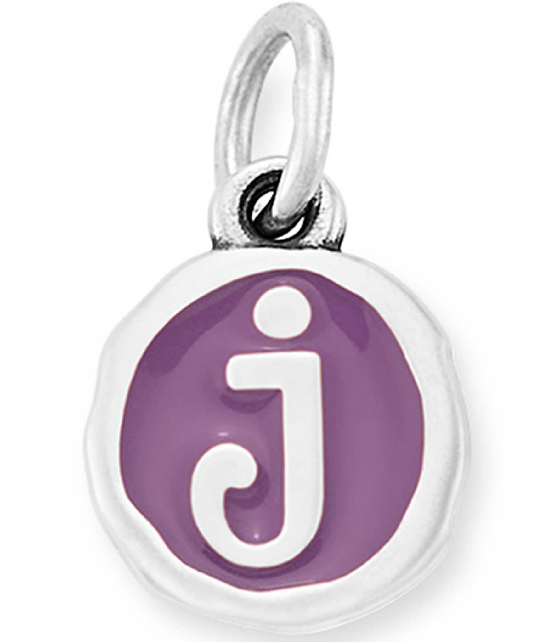 James Avery Enamel Purple Initial Charm