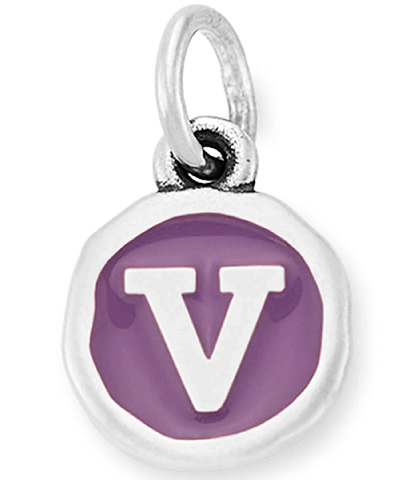 James Avery Enamel Purple Initial Charm