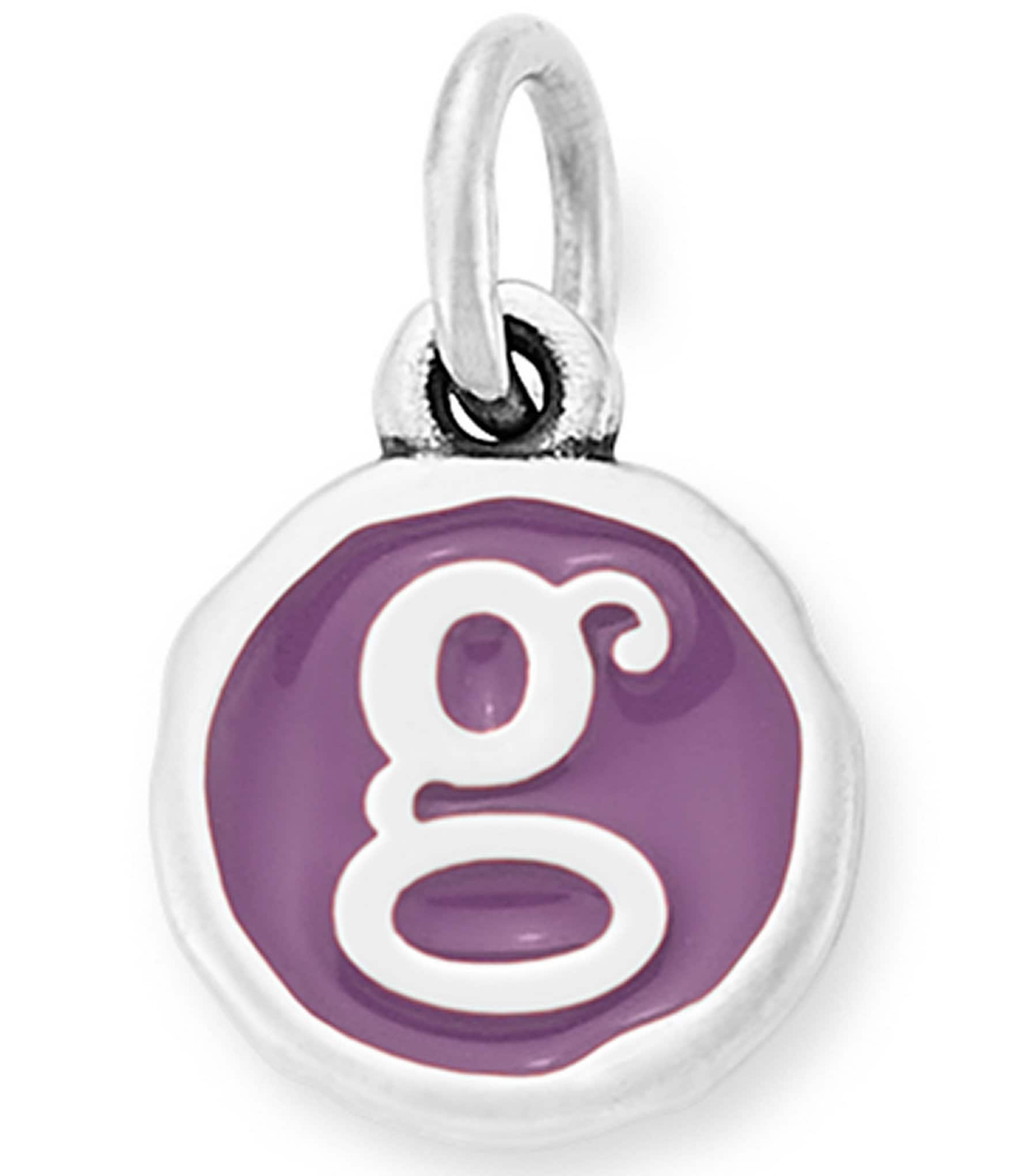 James Avery Enamel Purple Initial Charm