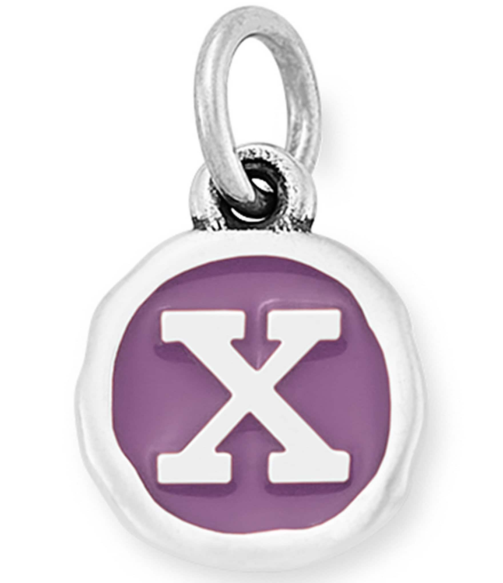 James Avery Enamel Purple Initial Charm