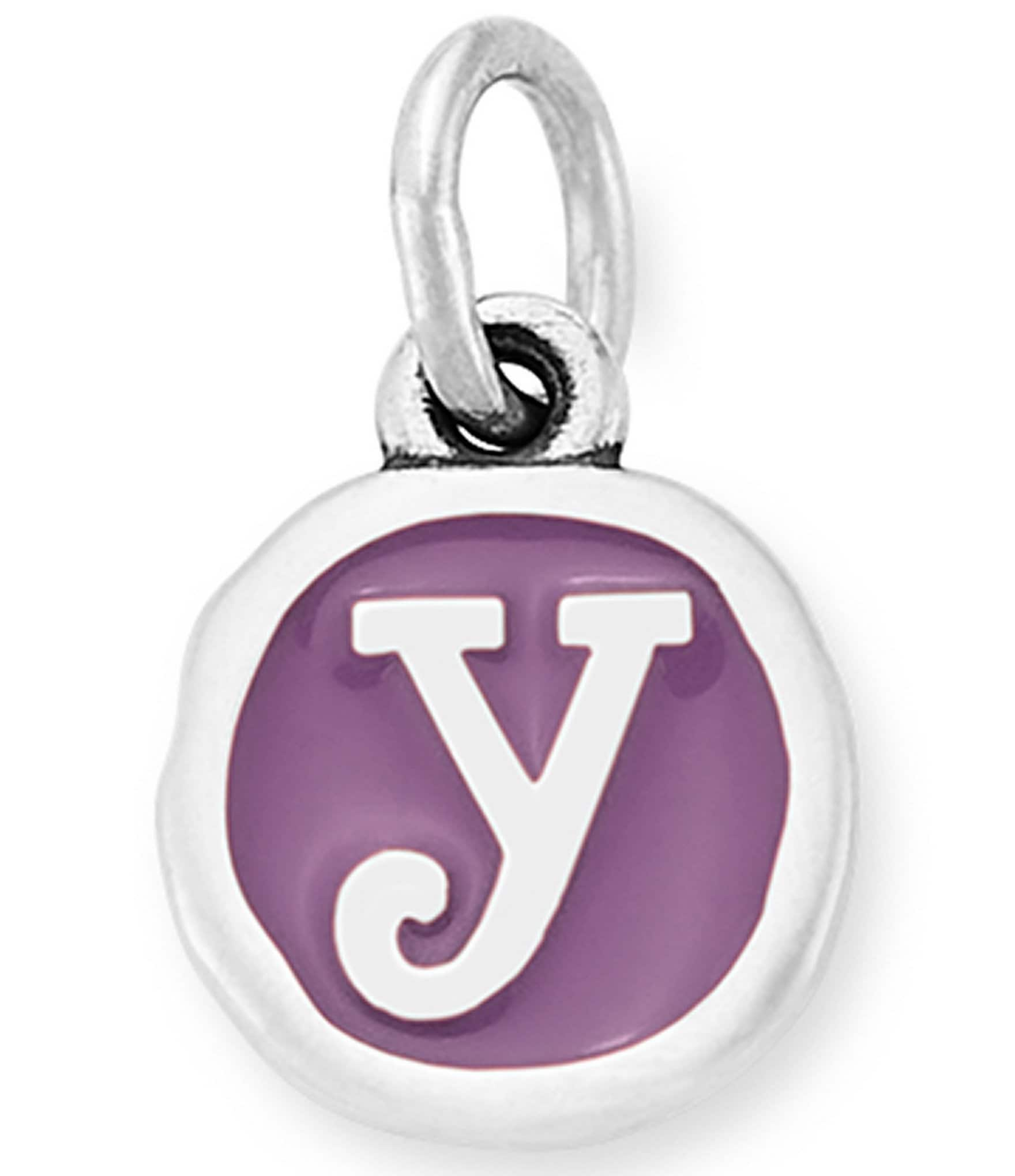 James Avery Enamel Purple Initial Charm