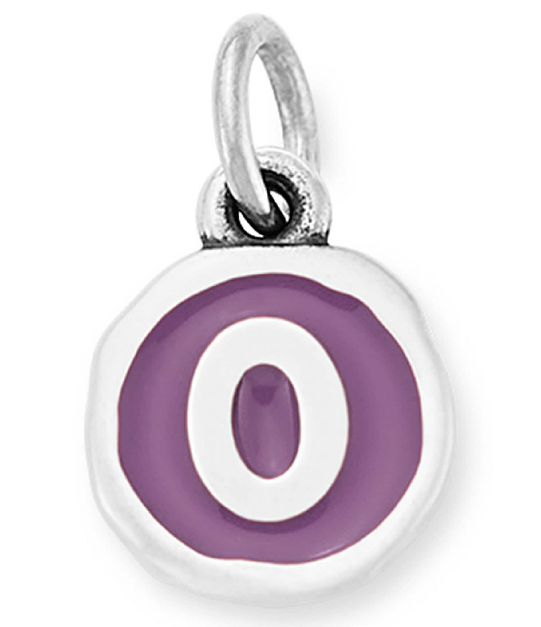 James Avery Enamel Purple Initial Charm