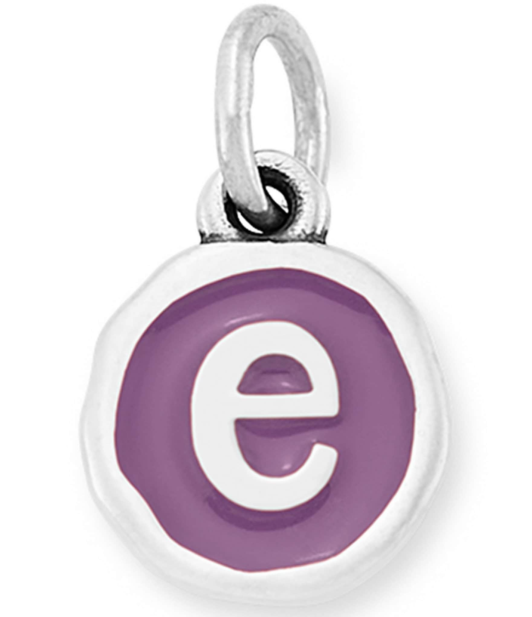 James Avery Enamel Purple Initial Charm