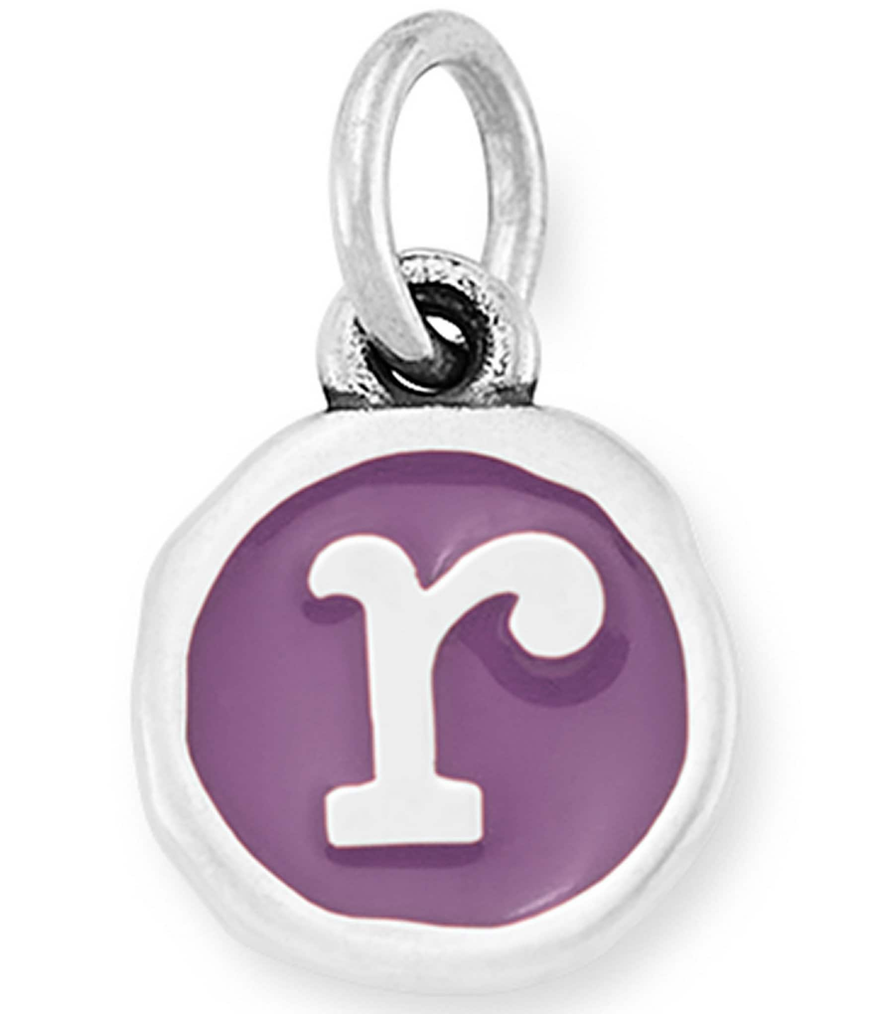 James Avery Enamel Purple Initial Charm