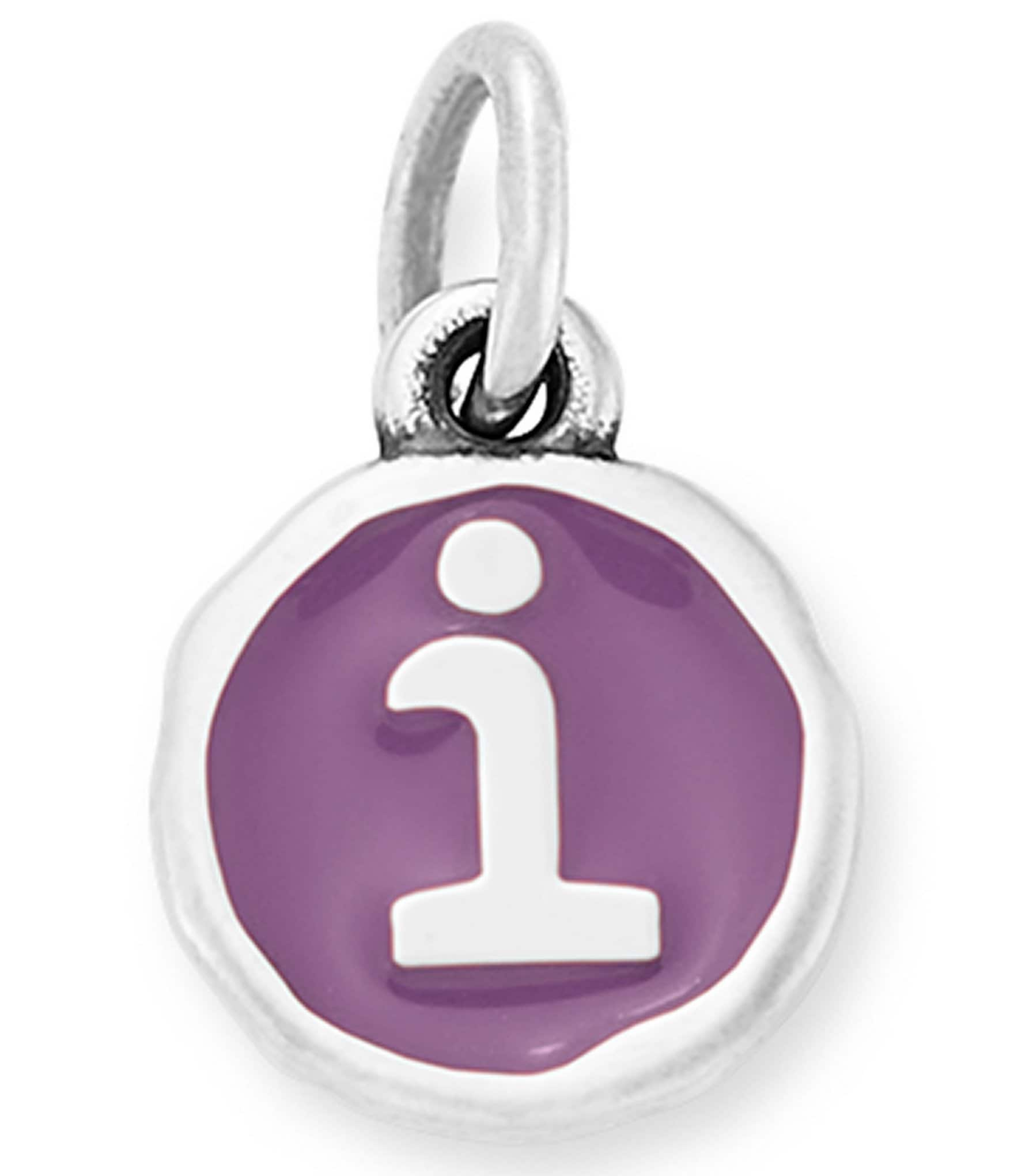 James Avery Enamel Purple Initial Charm