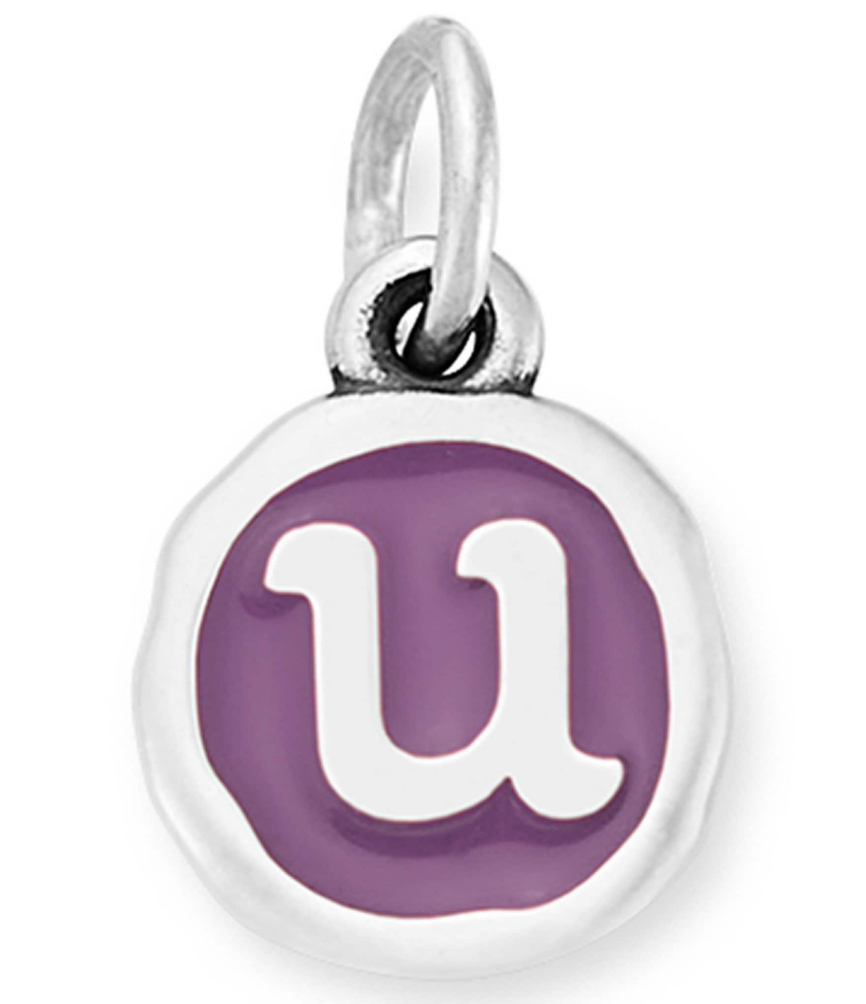 James Avery Enamel Purple Initial Charm