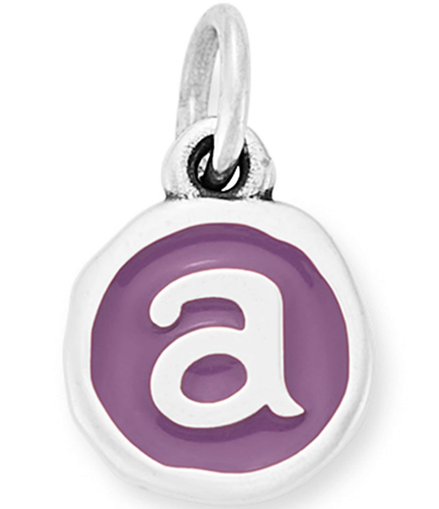 James Avery Enamel Purple Initial Charm