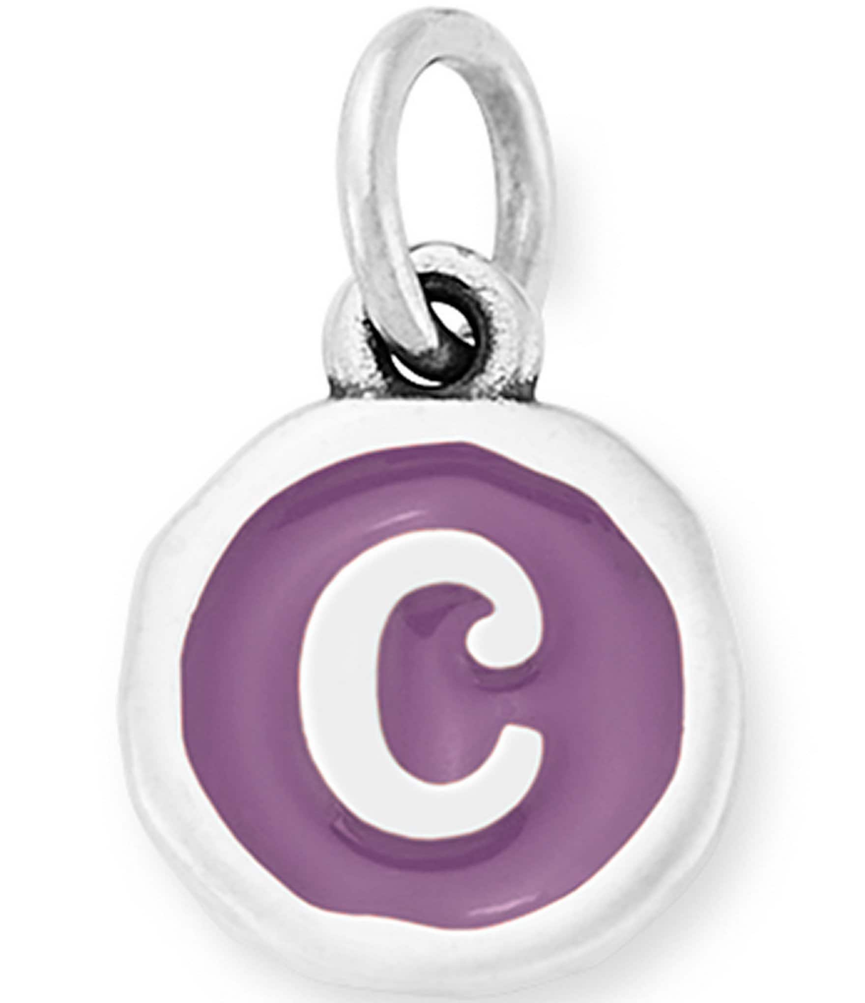 James Avery Enamel Purple Initial Charm