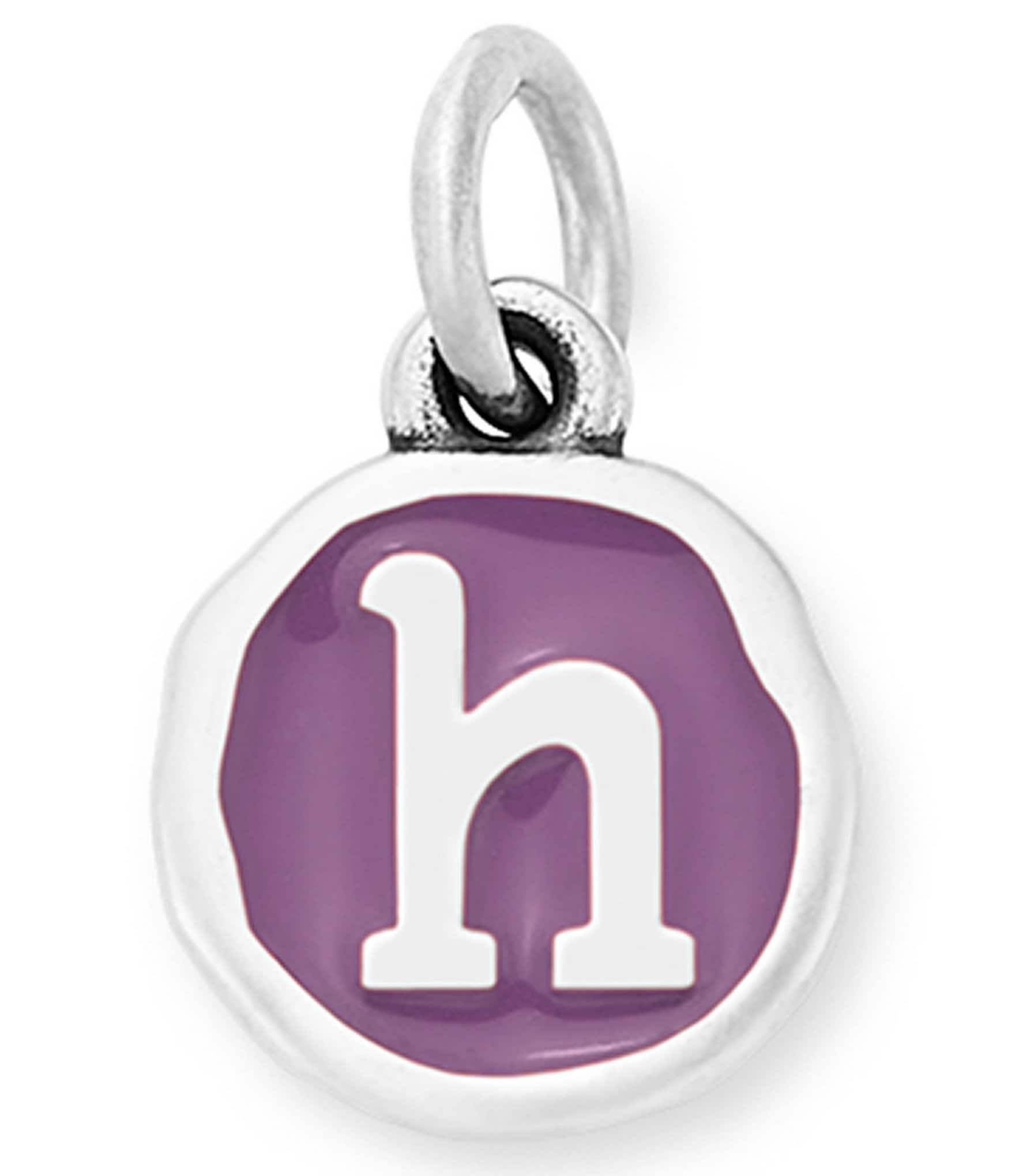 James Avery Enamel Purple Initial Charm