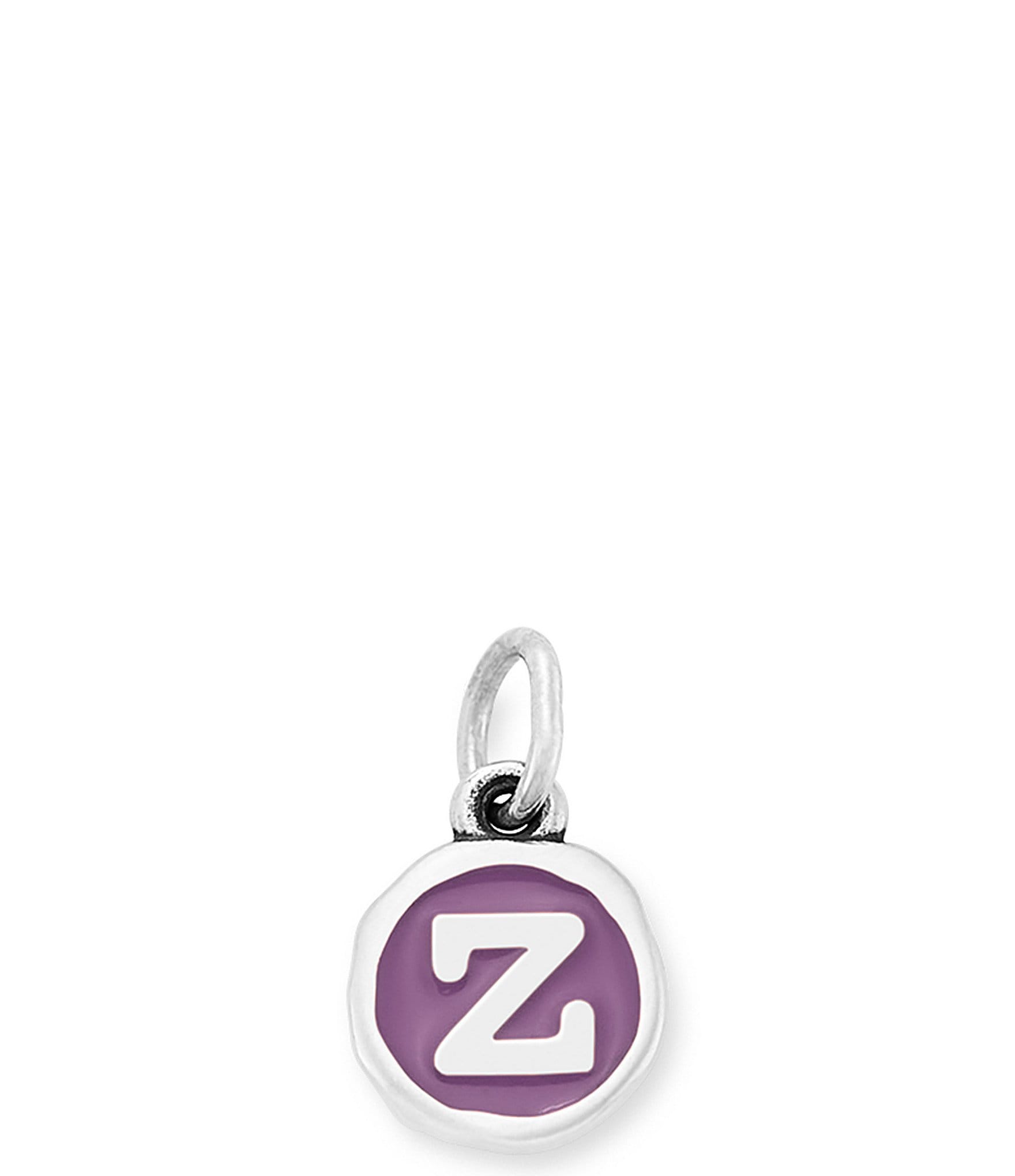 James Avery Enamel Purple Initial Charm