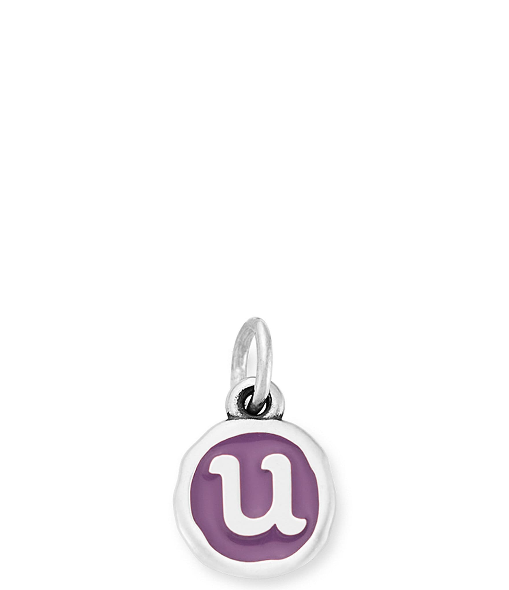 James Avery Enamel Purple Initial Charm