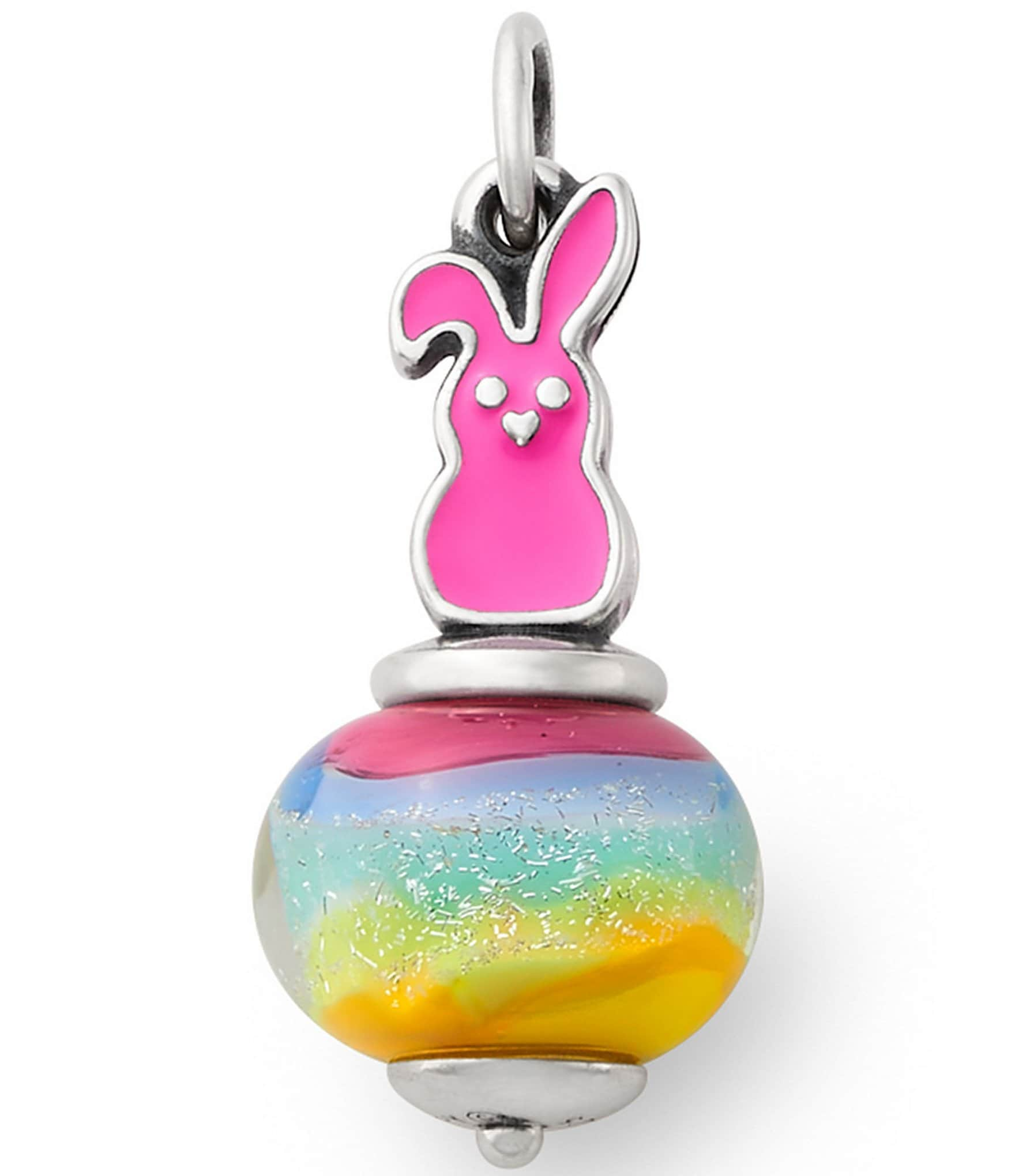 James avery retired bunny store in easter basket.charm