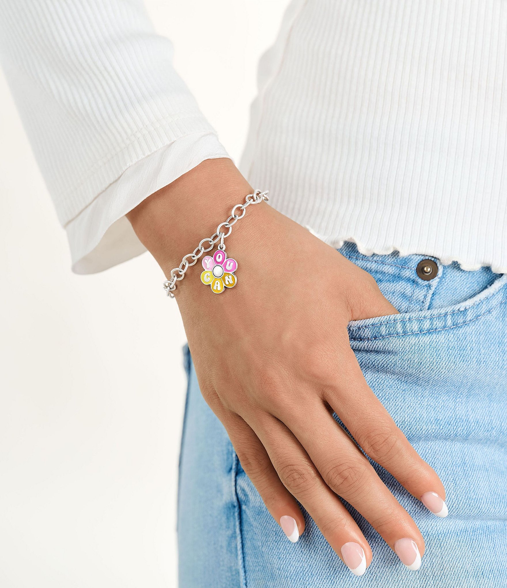 James Avery Enamel You Can Flower Charm