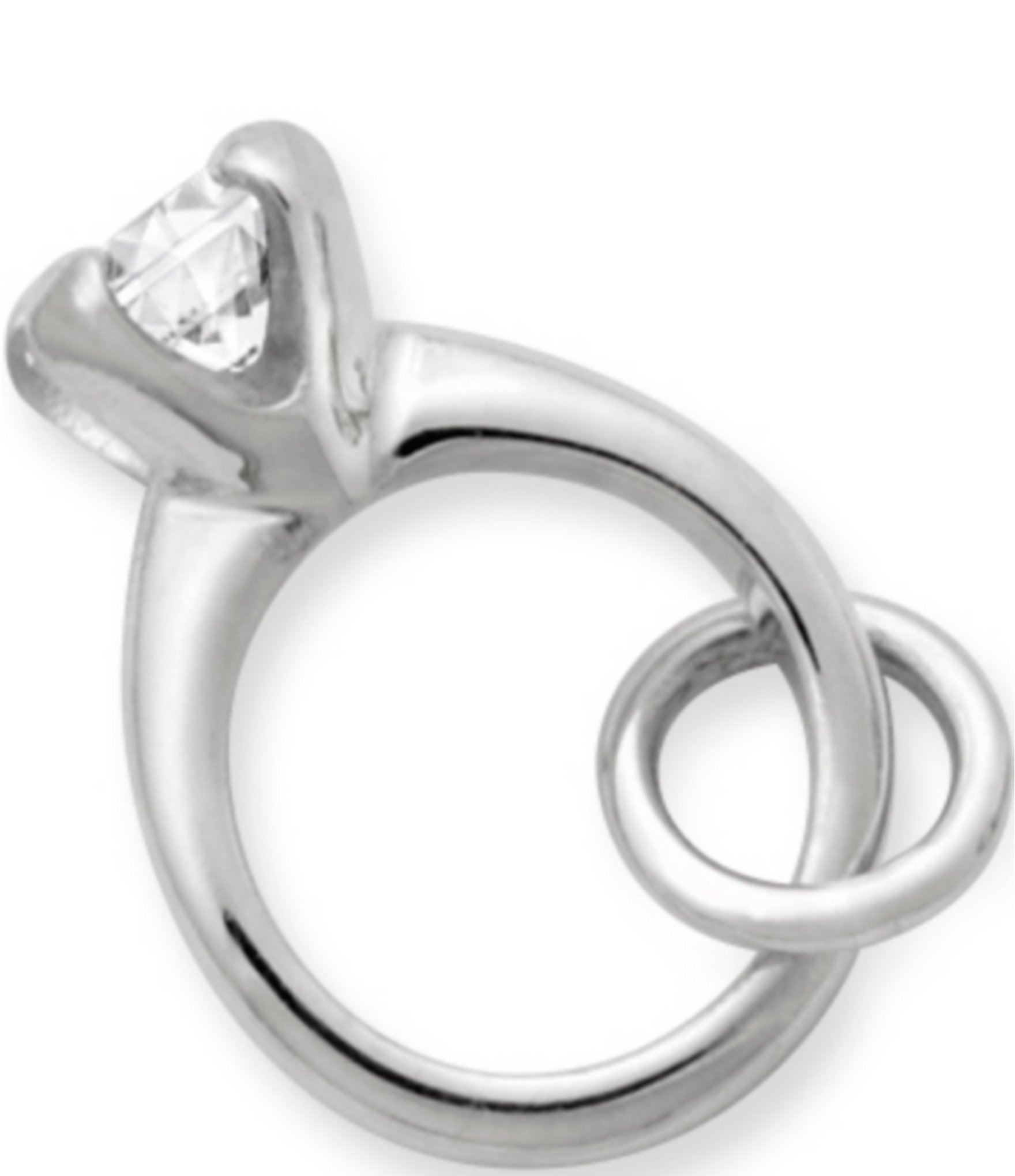 James Avery Engagement Ring with Cubic Zirconia Charm