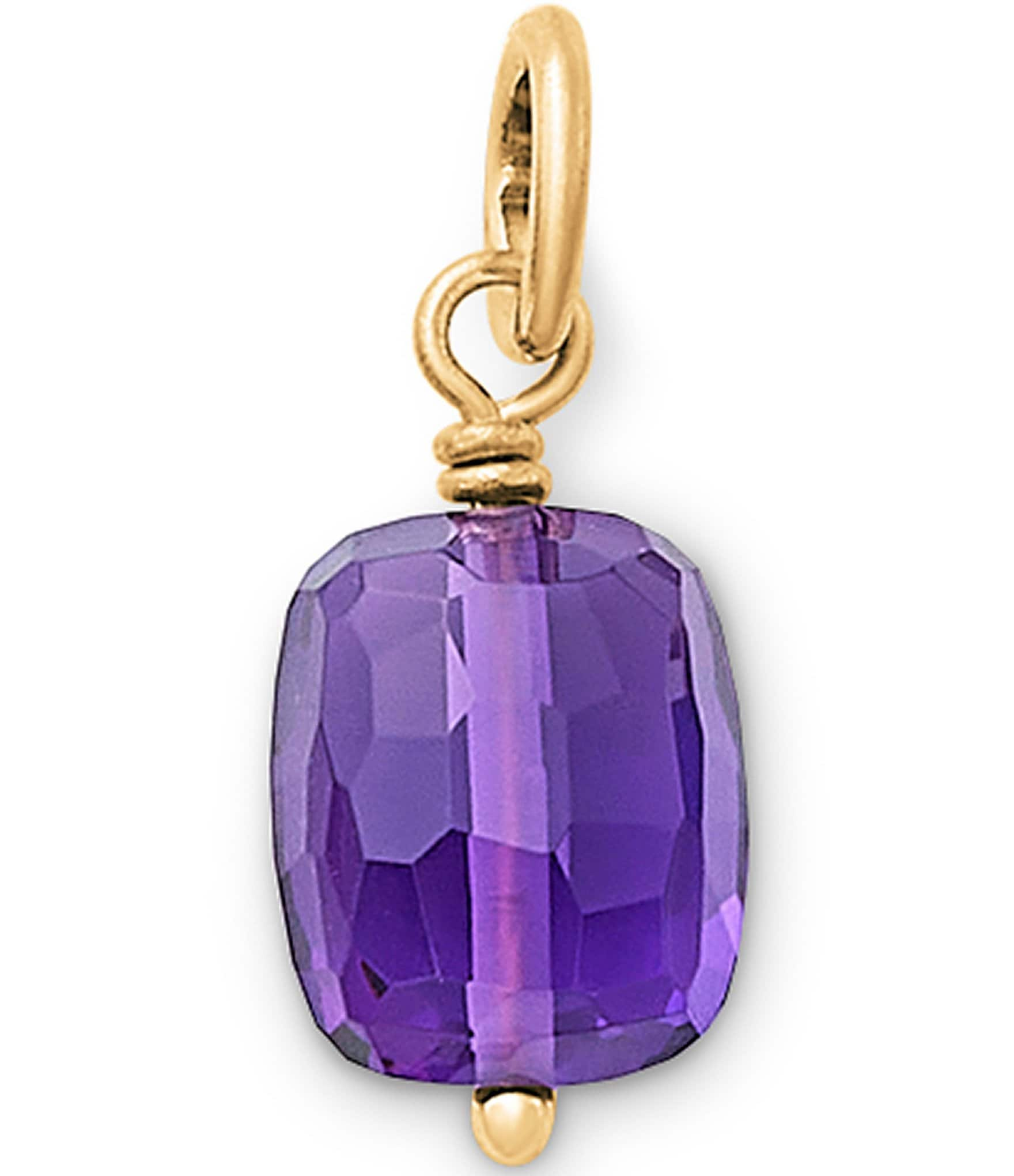 James Avery Faceted Amethyst Gemstone Bead Pendant Charm