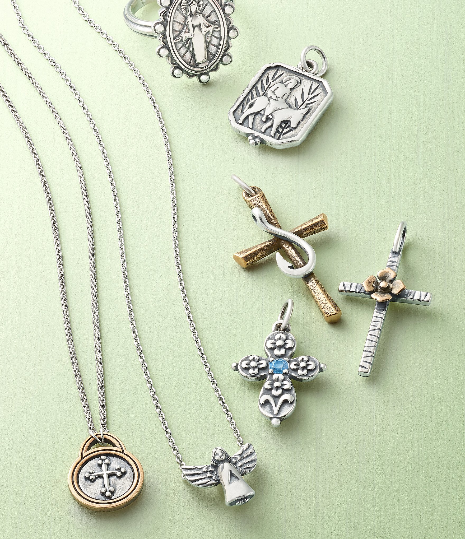 James Avery Fishers of Men Sculpted Cross Charm