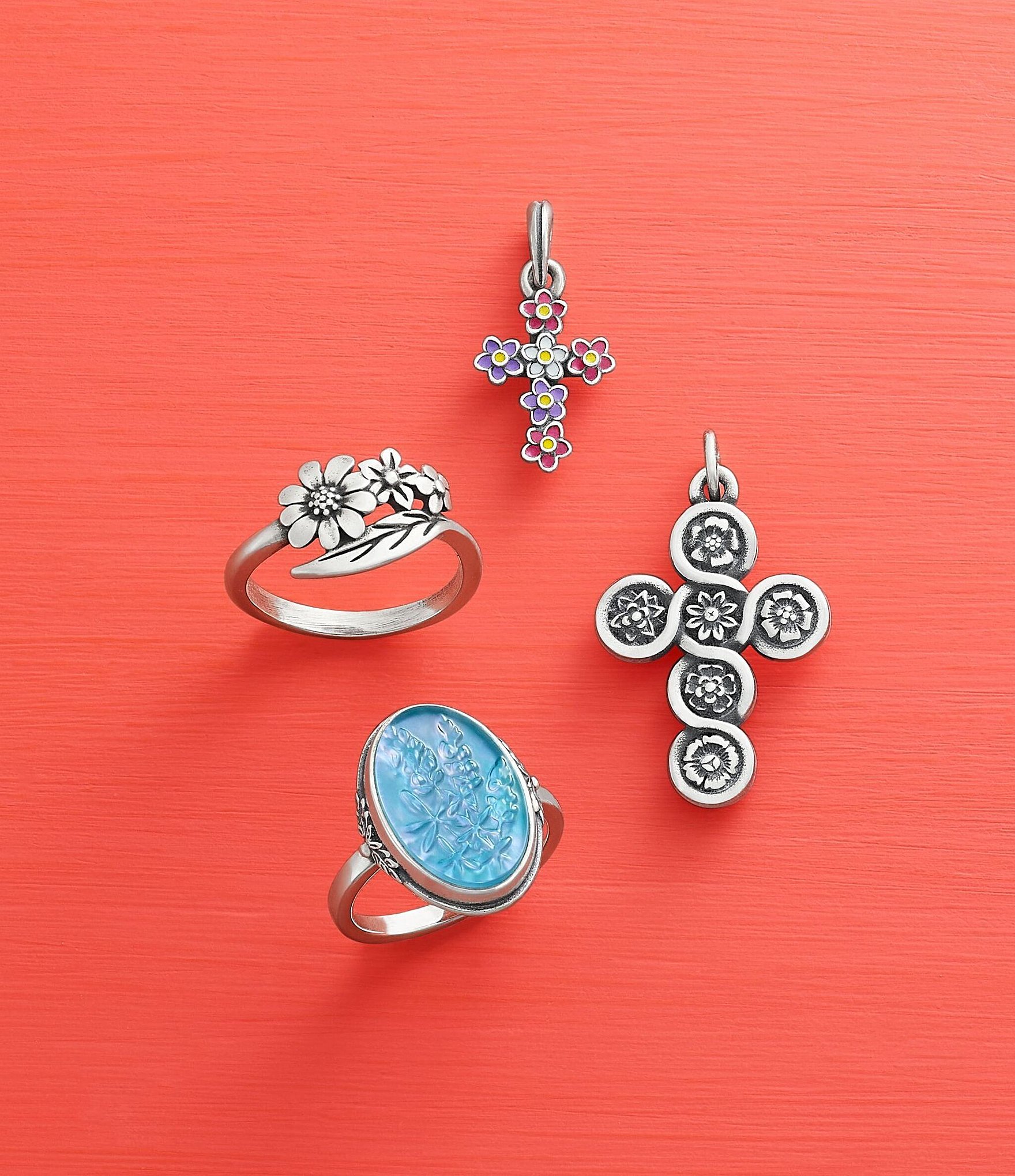 James Avery Floral Wrap Band Ring