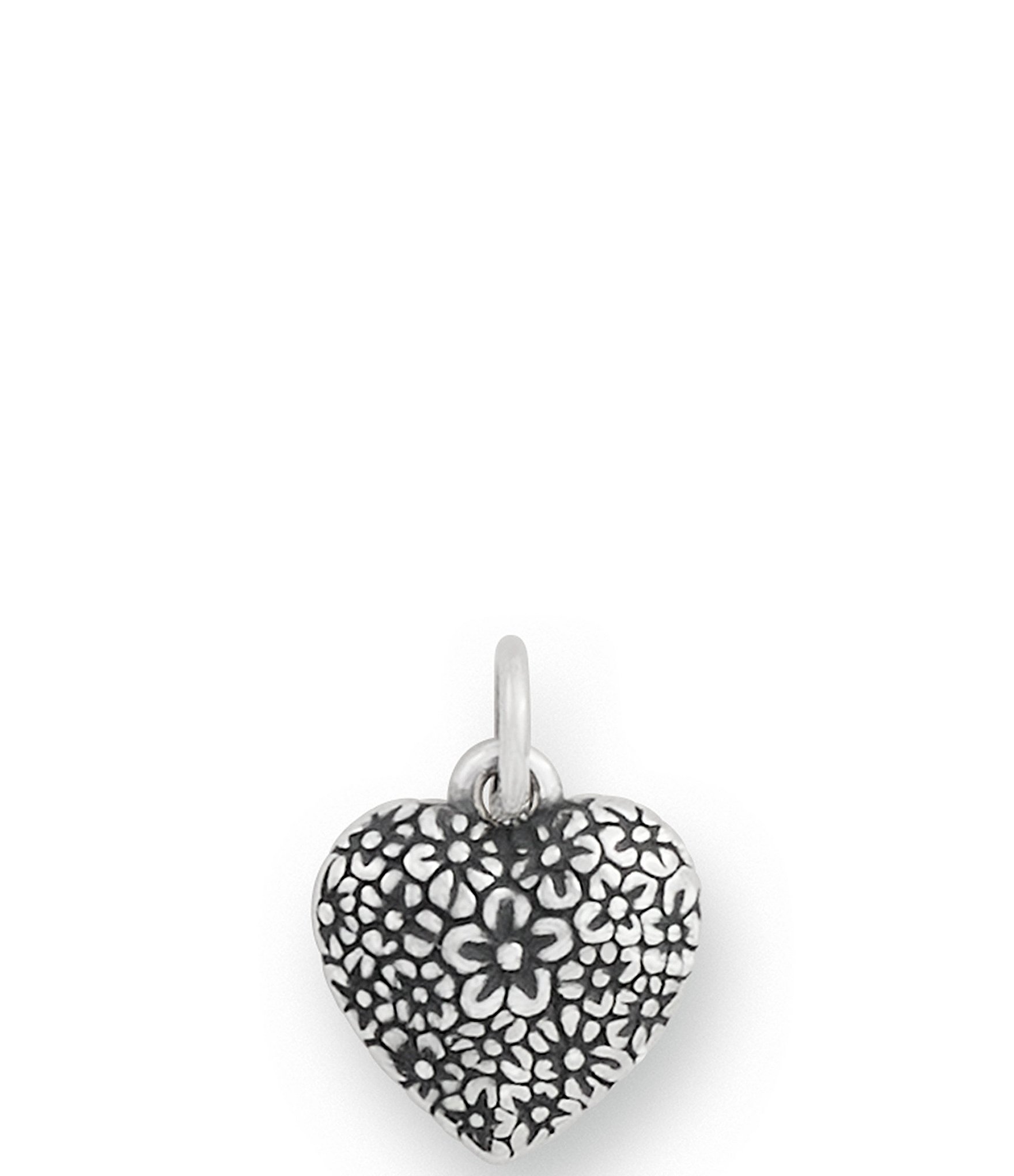 James Avery Flowered Heart Charm