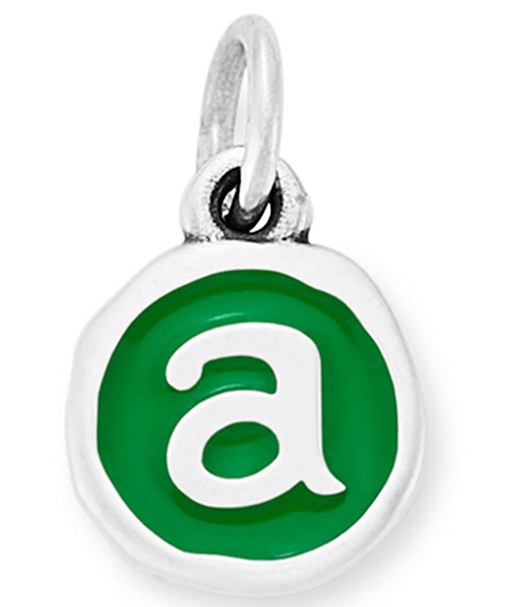 James Avery Green Enamel Initial Charm