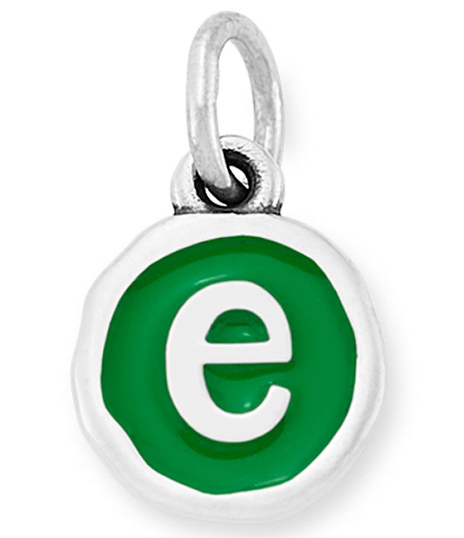James Avery Green Enamel Initial Charm