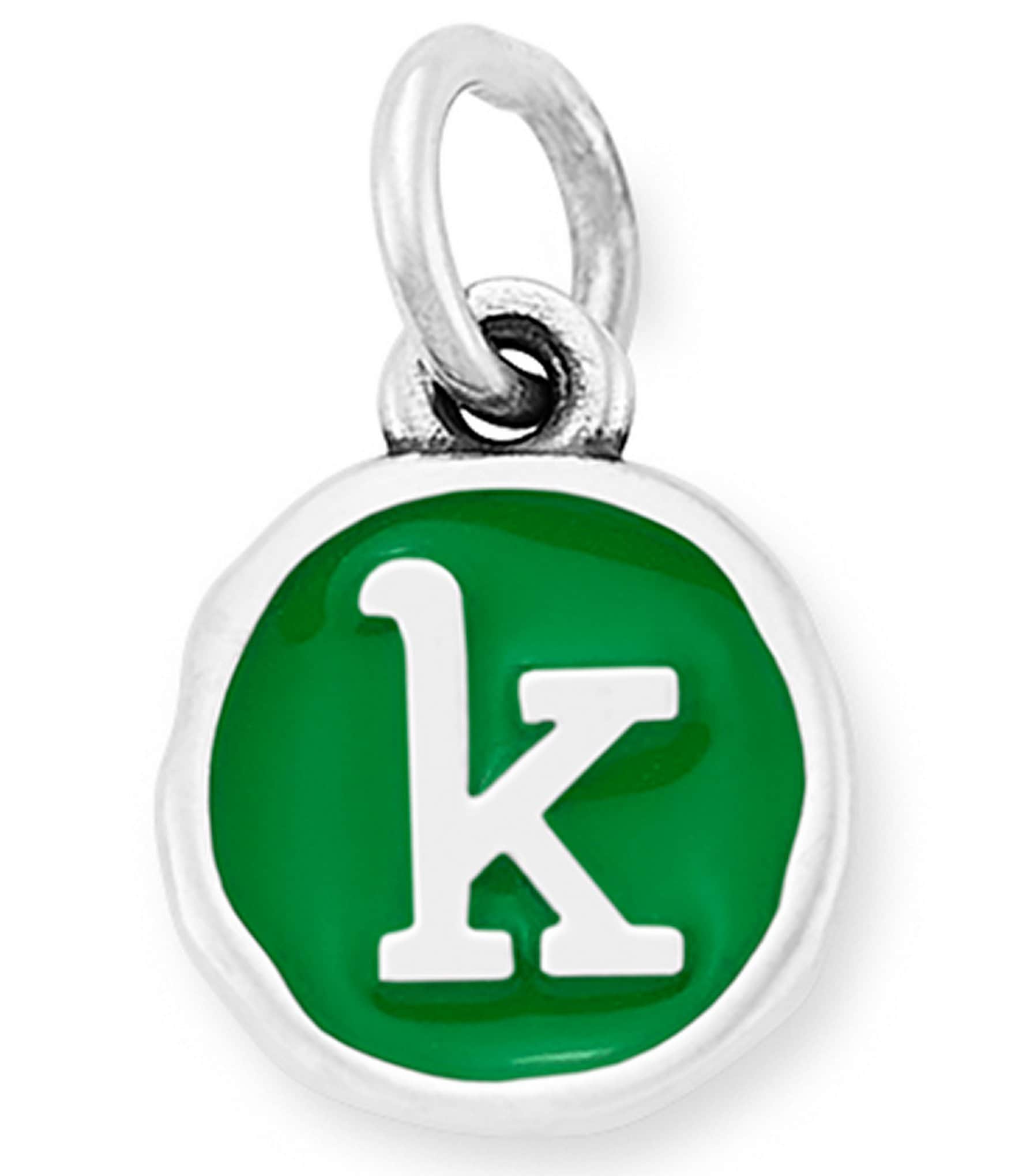 James Avery Green Enamel Initial Charm