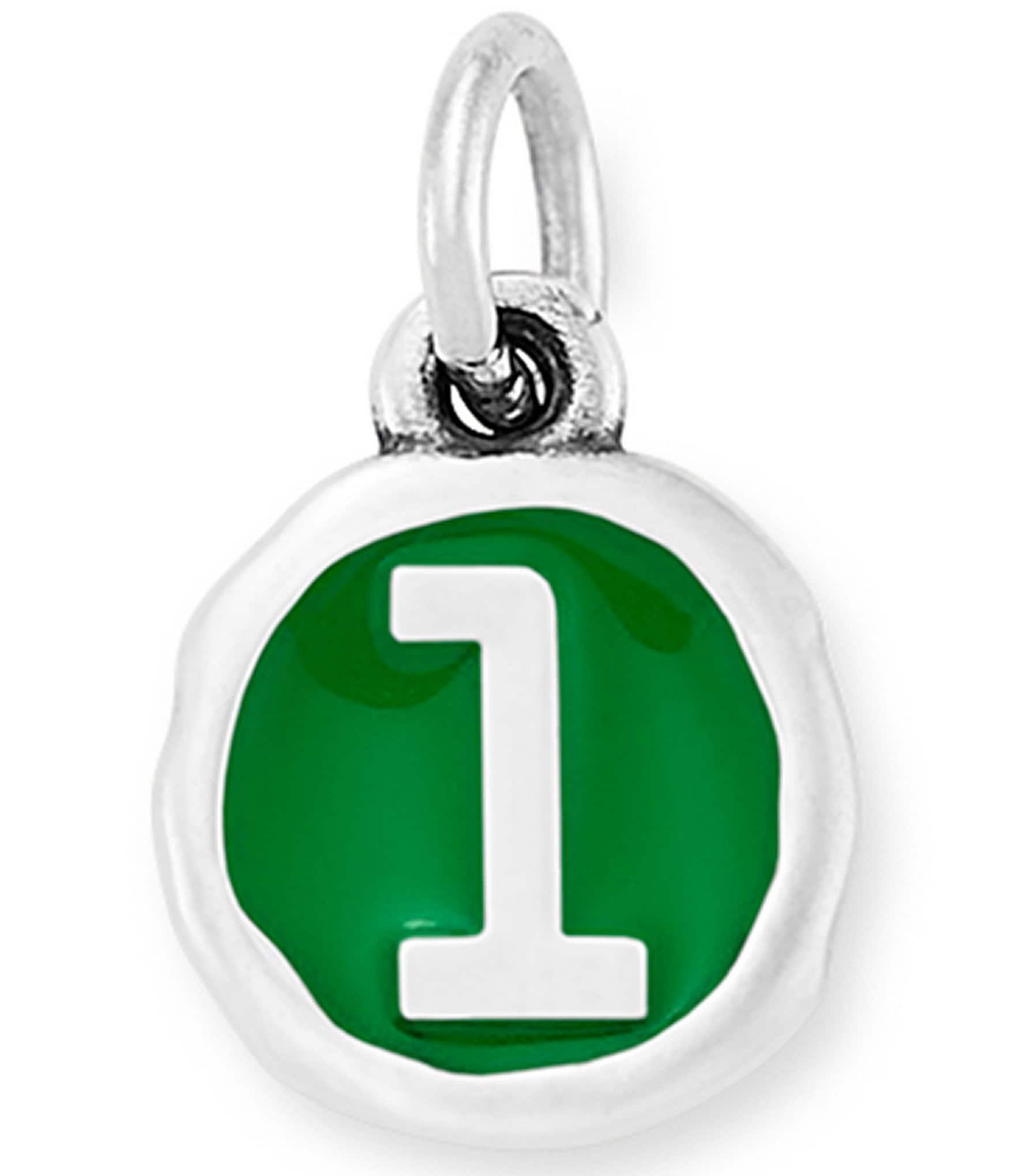James Avery Green Enamel Initial Charm
