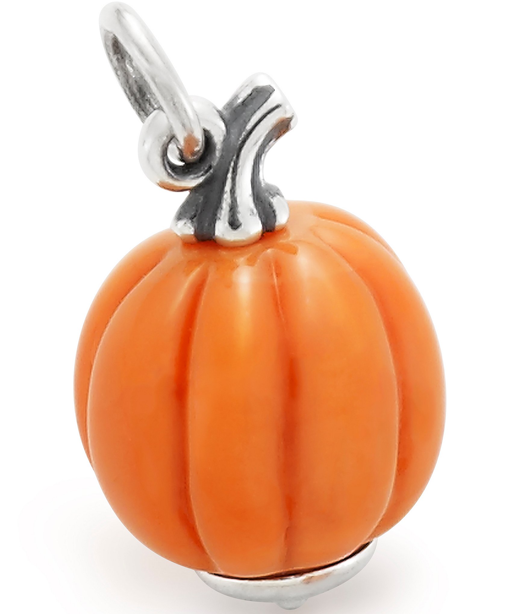 James Avery hot Harvest Pumpkin Glass Art Charm