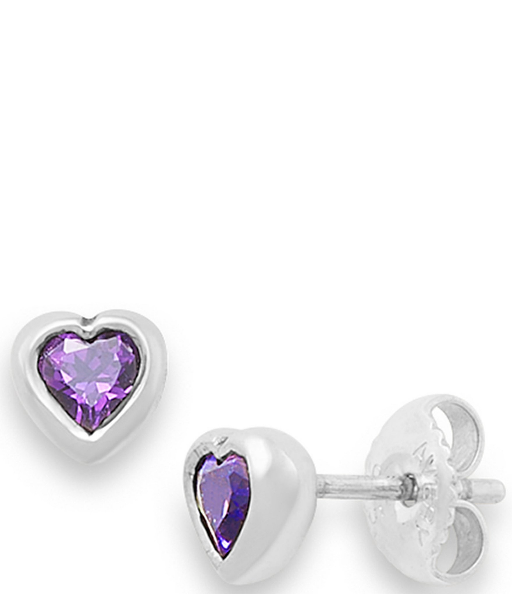 James Avery Heart Gemstone Stud Earrings