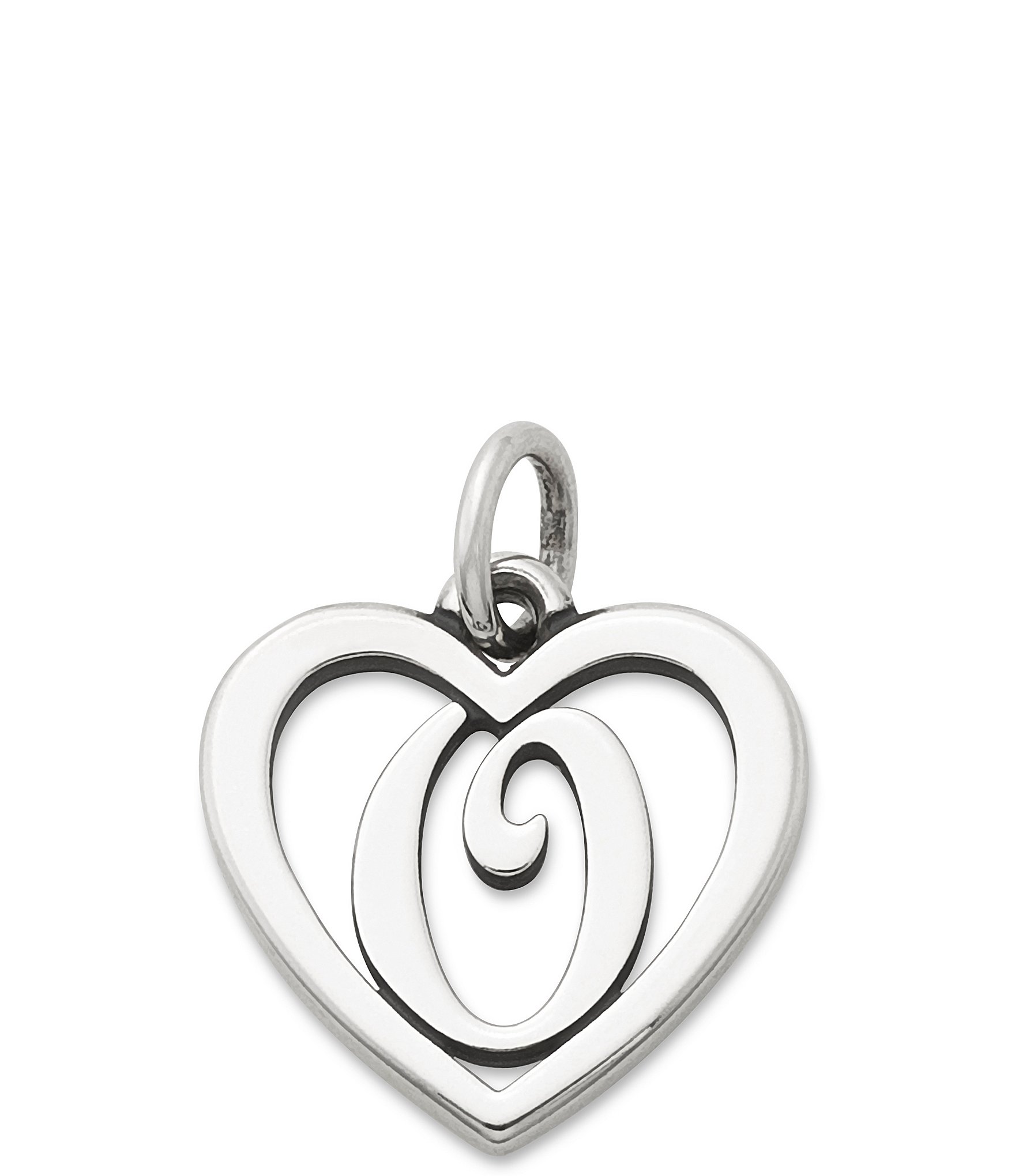 James Avery Heart Initial Charm