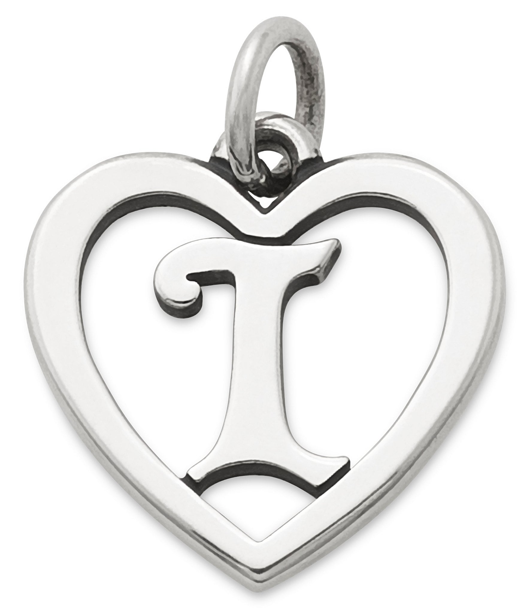 James Avery Heart Initial Charm