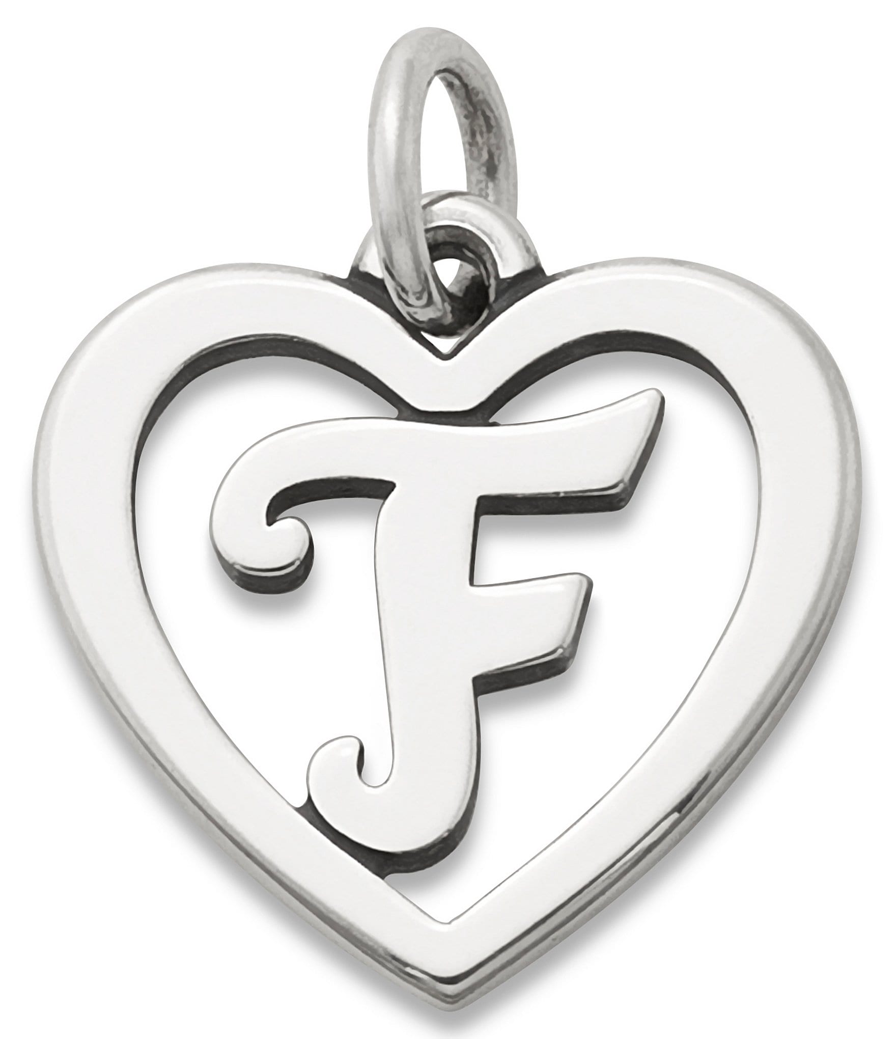 James Avery Heart Initial Charm