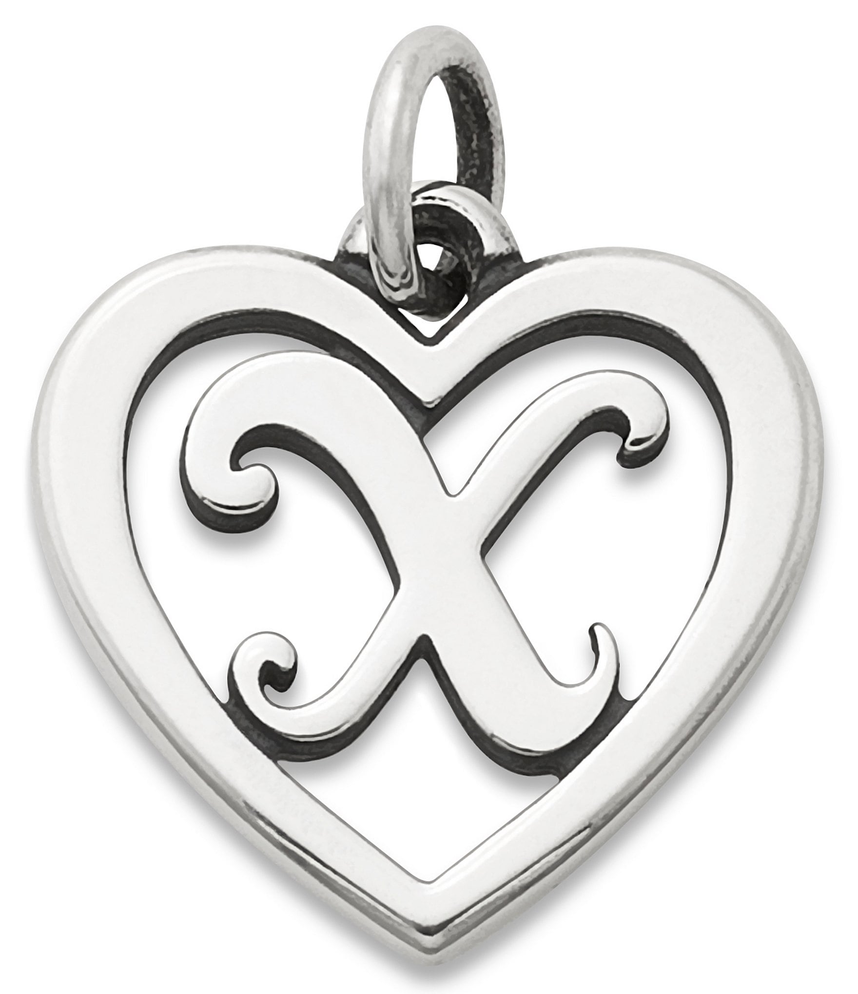 James Avery Heart Initial Charm