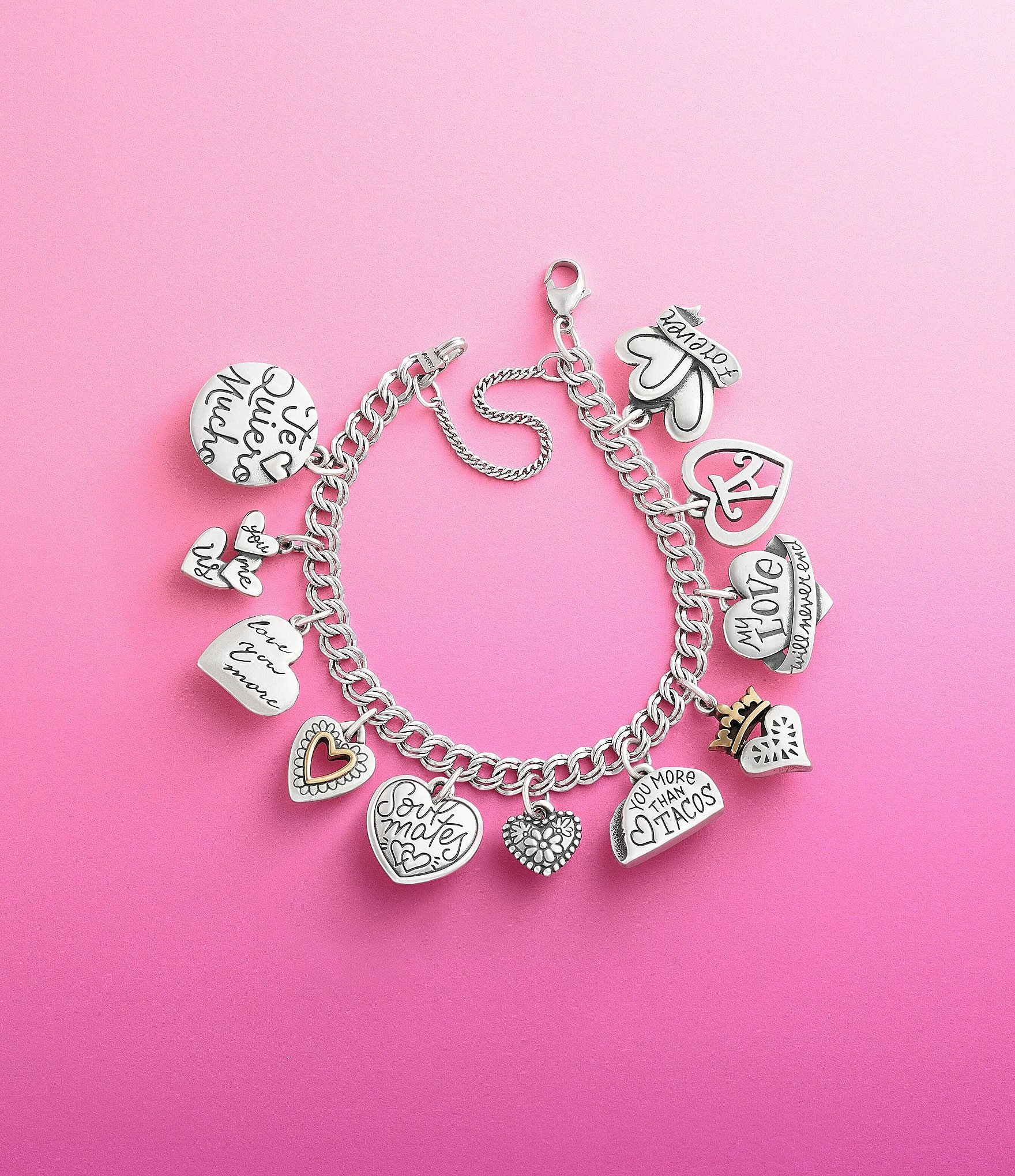 James Avery Heart Initial Charm